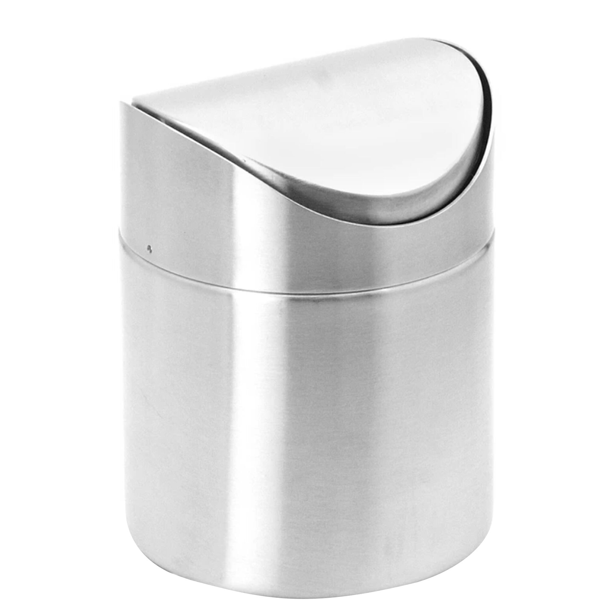 (6 pièces) Poubelle de table - inox - 0,7 litre