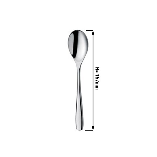 (12 pcs) Cuillère à dessert Aleria - Acier inoxydable 18/10 - 157mm - 12 pièces