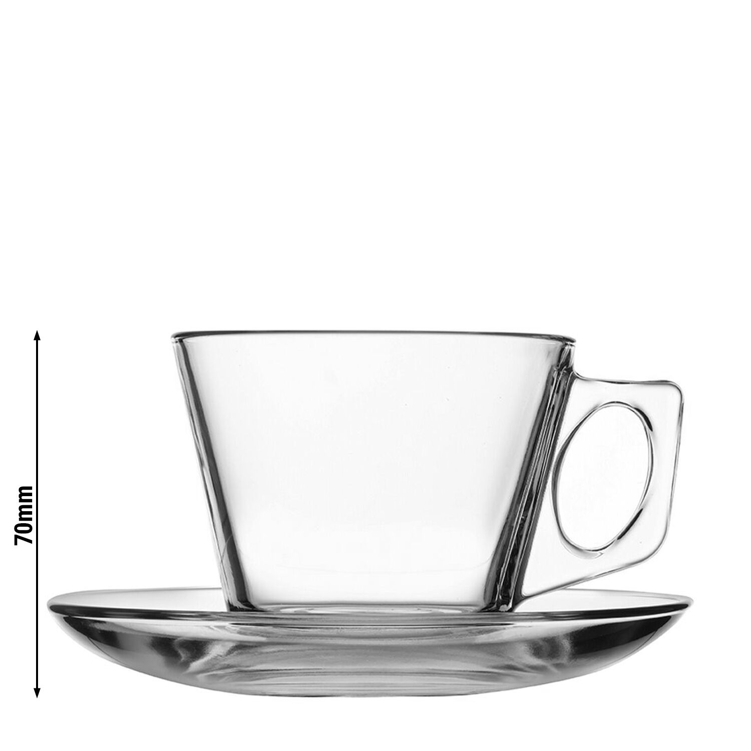 (24 pièces) Tasse à café/thé & sous-tasse – AQUA – 195 ml