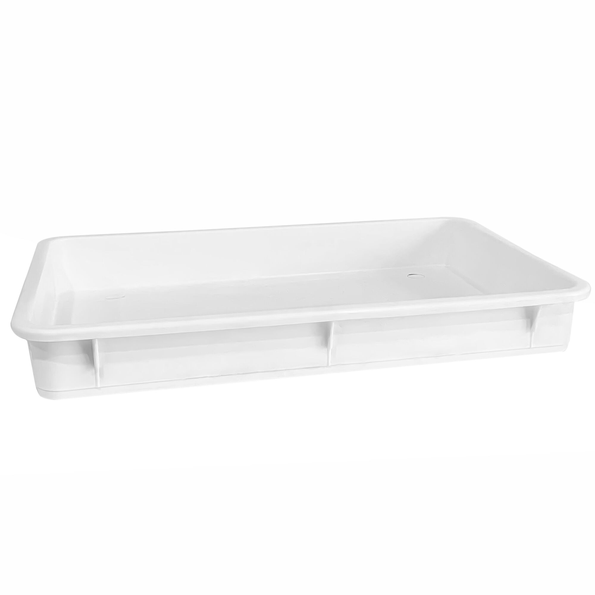 (9 tlg) Přepravka na těsto-set - 8 nádob & 1 víko - EN 600x400 - Výška: 75 mm - Polypropylen - bílá