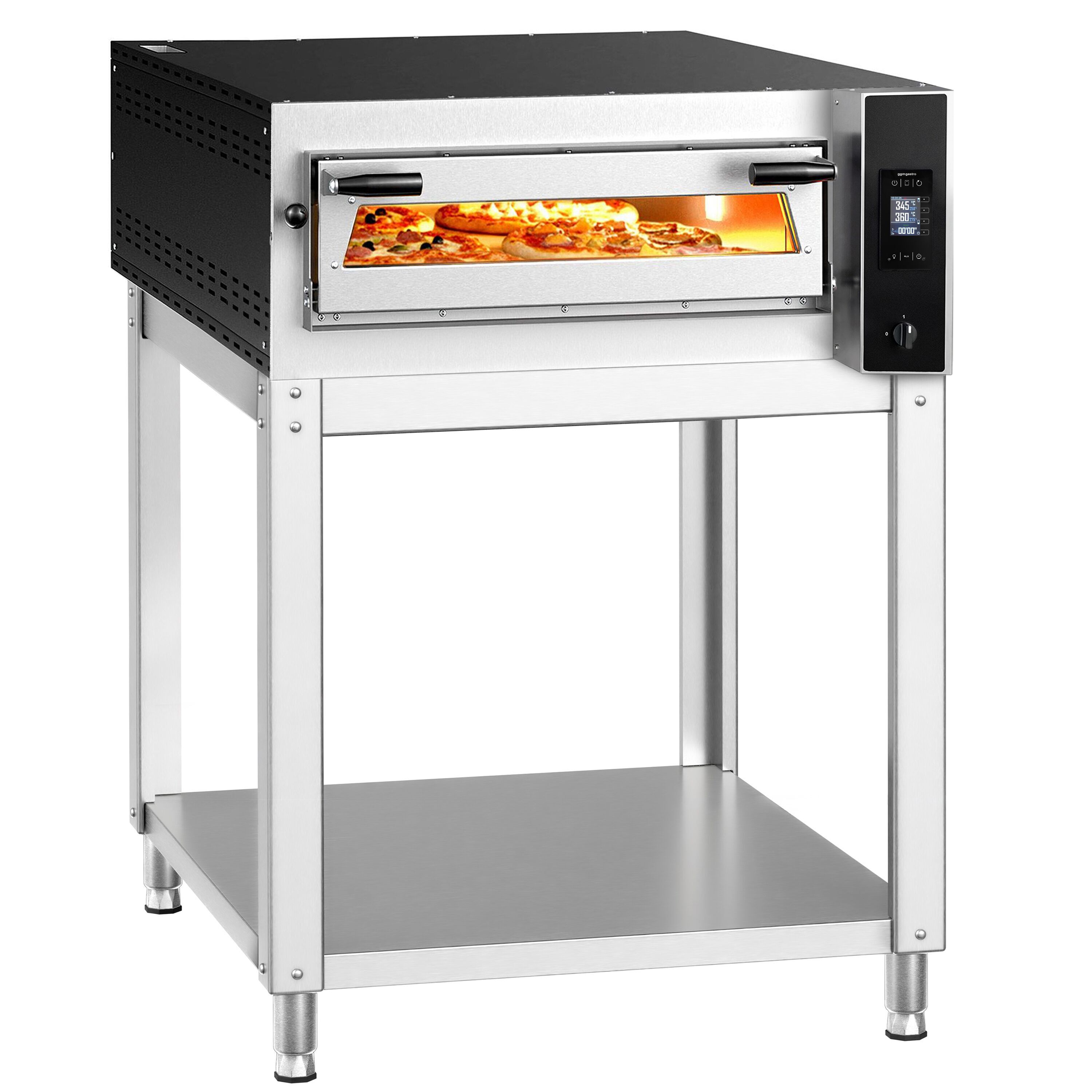 Four à pizza électrique – 6 x 35 cm (profondeur) – Digital – incl. support inférieur