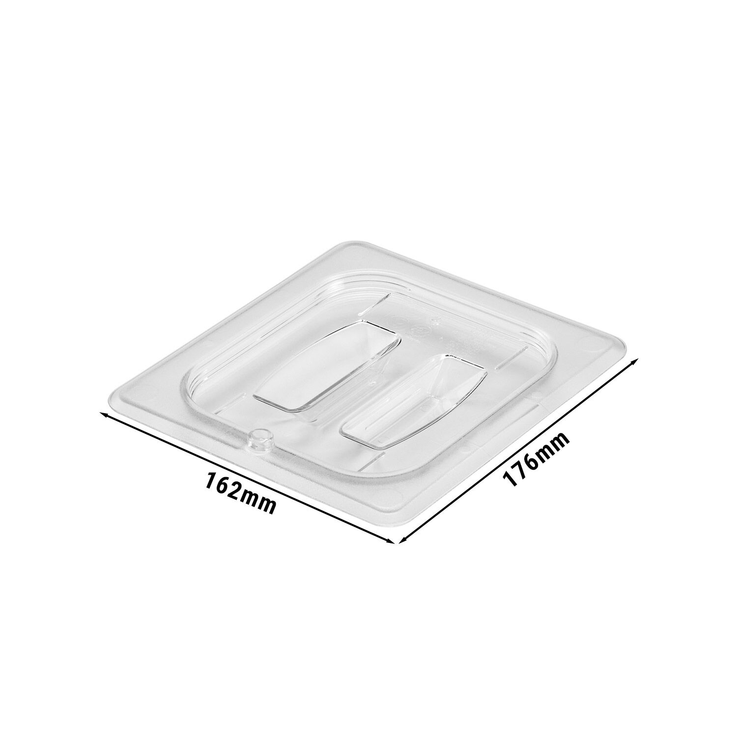 (6 pièces) CAMBRO | Camview® - Couvercle GN 1/6 en copolymère - avec poignée - transparent - sans BPA