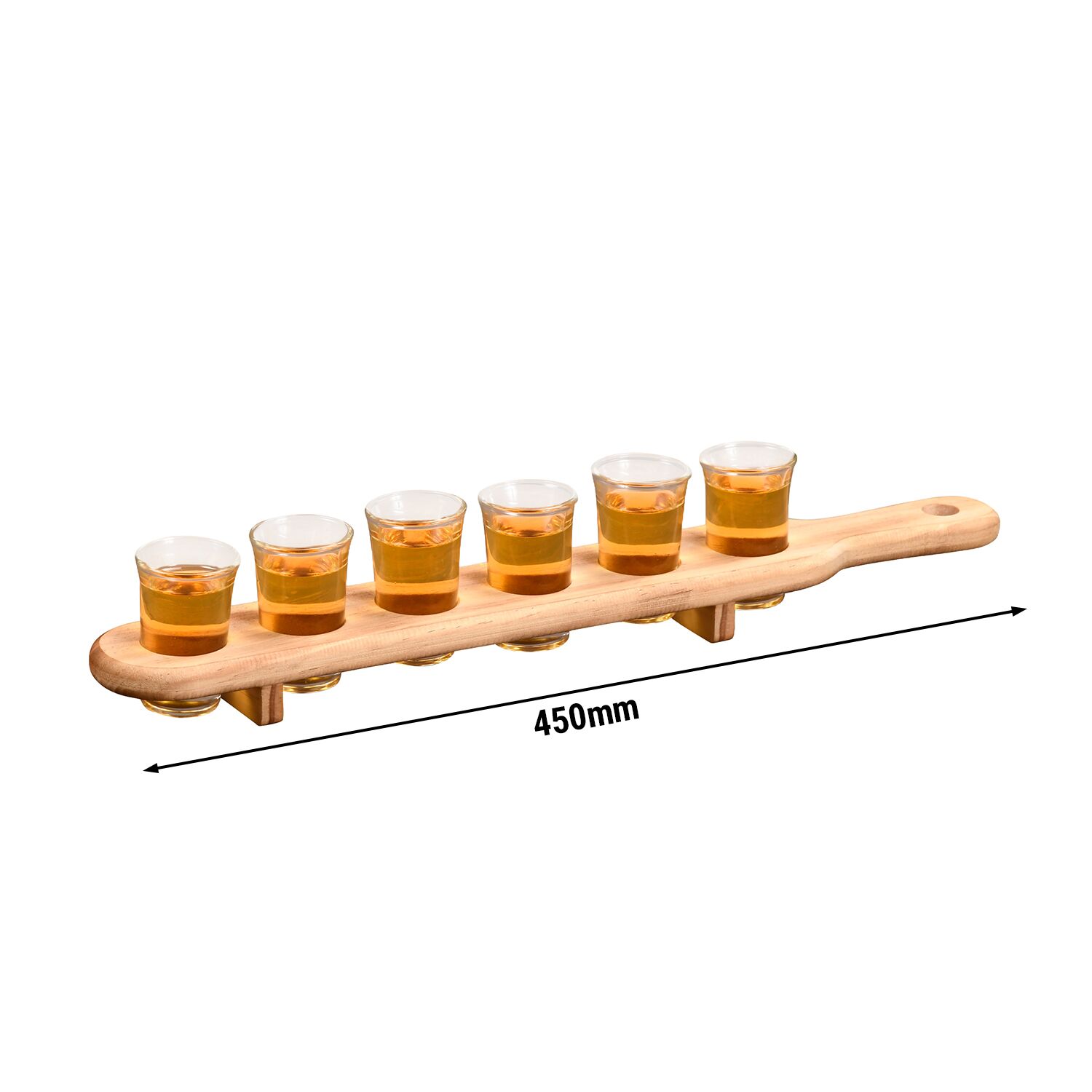 (5 Stück) Schnapsglasträger - inkl. 6 Gläser