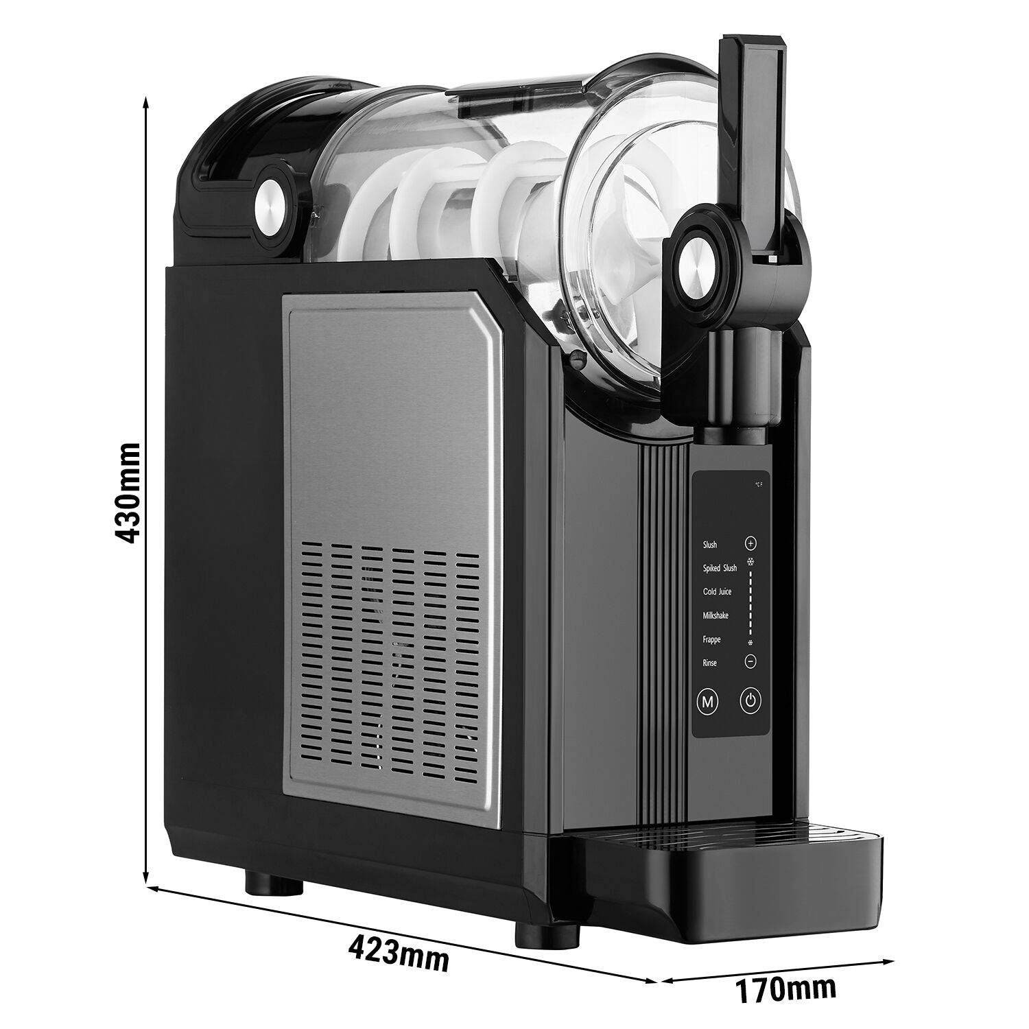 Slush-Maschine - 2,5 Liter - 200 Watt - Digital - Schwarz
