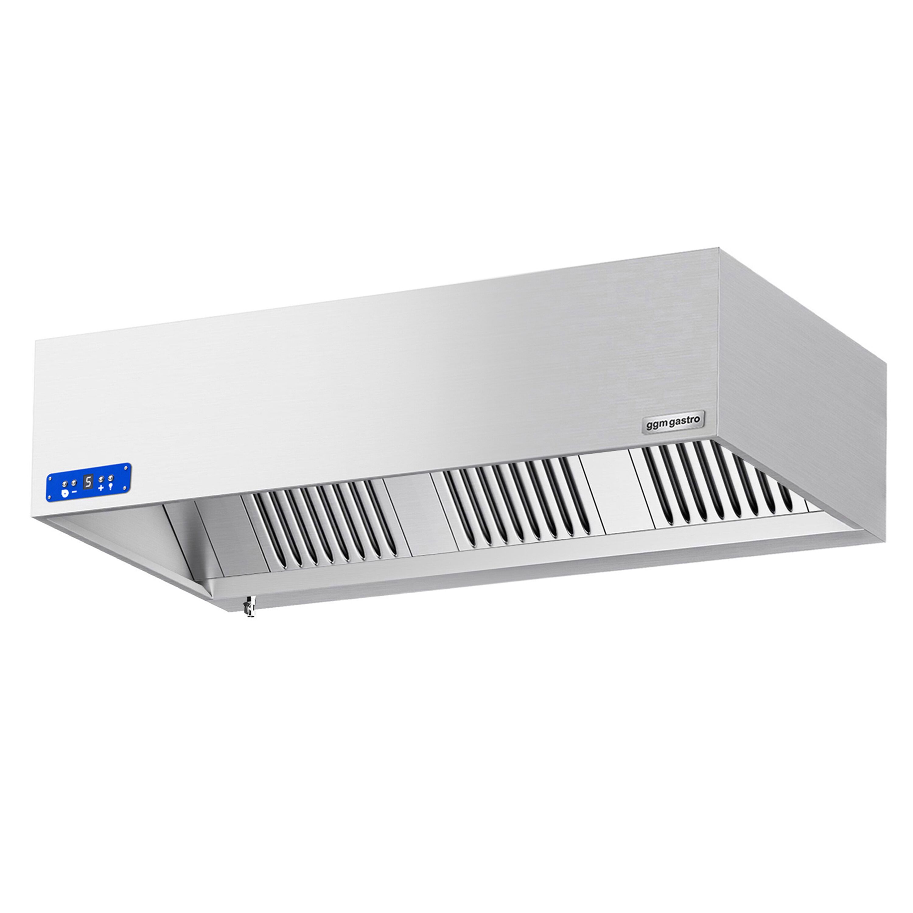 Commercial Wall-Mounted Extractor Hood  with Motor – 1600mm – with Speed Controller, Baffle Filters & Lighting