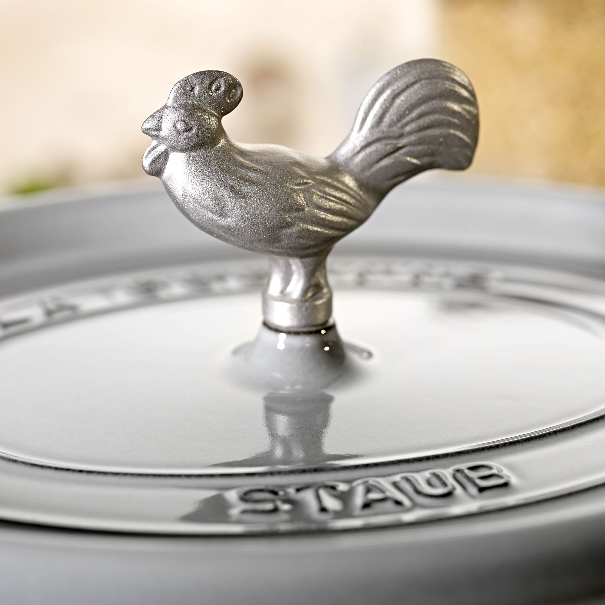 STAUB | La Cocotte Replacement Lid Knob – Rooster - Stainless Steel - Silver - Fits Ø180–410 mm lids