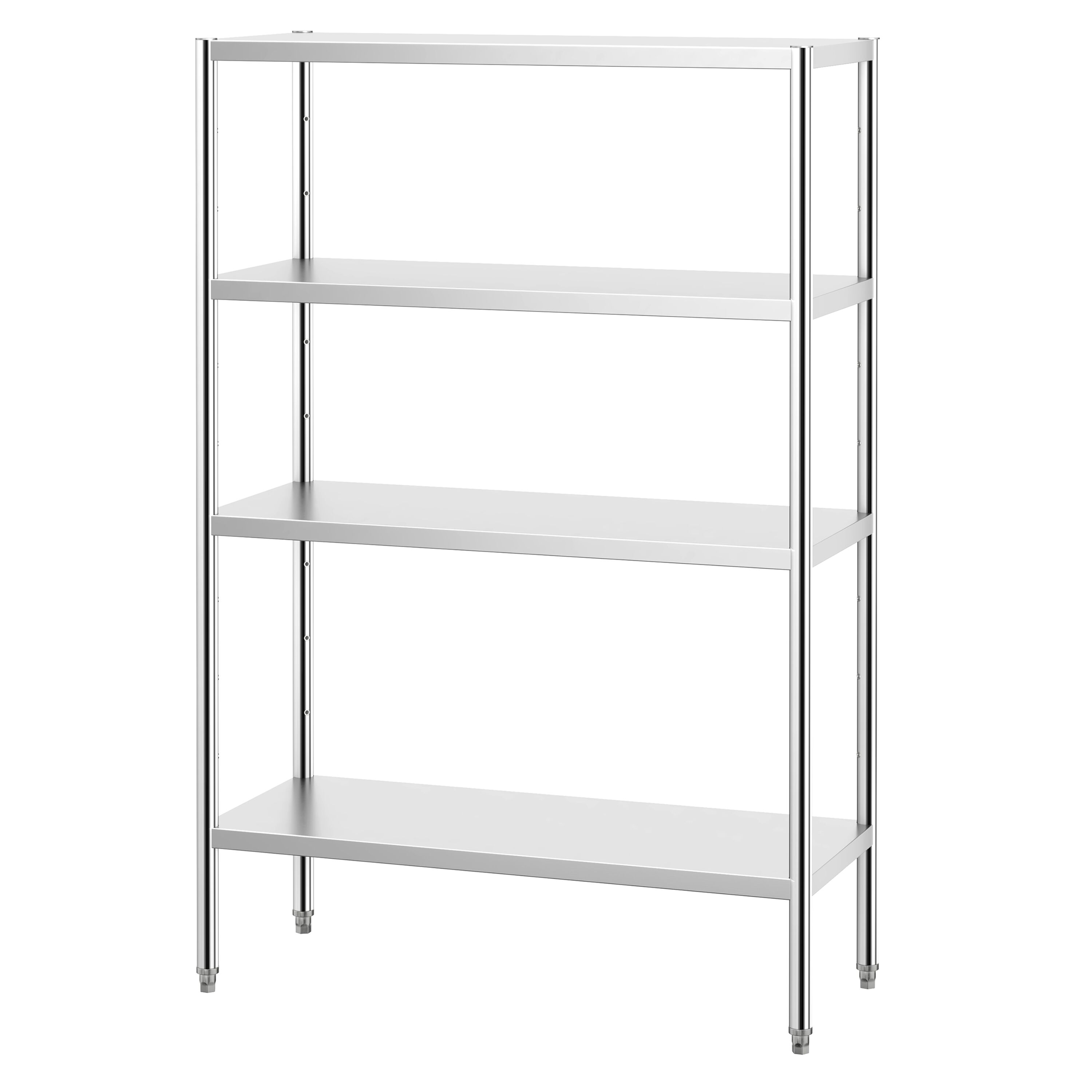 Étagère en inox PREMIUM - 1200 x 490 mm - avec 4 étagères (réglables)