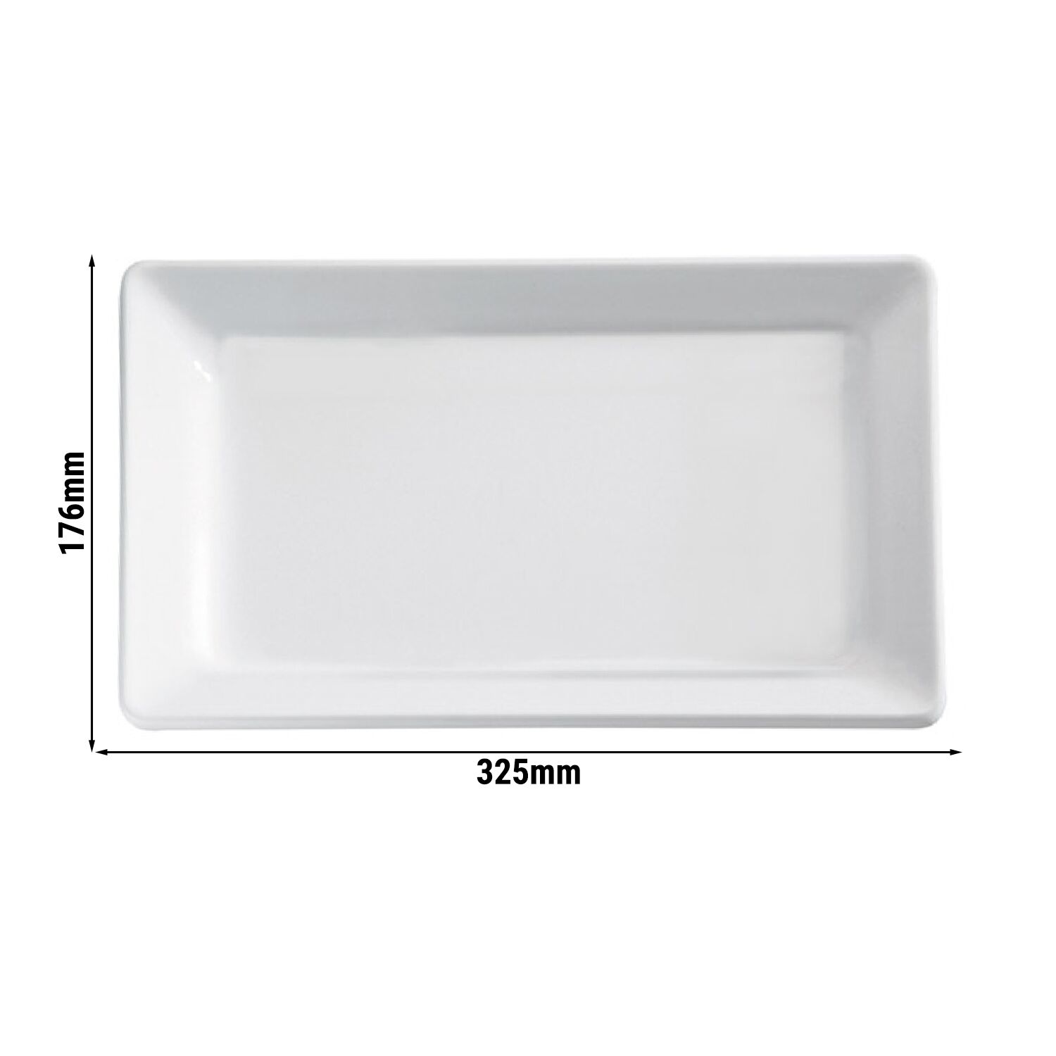 (6 pièces) Plateau GN 1/3 – PURE – Mélamine – Hauteur : 30 mm – Blanc