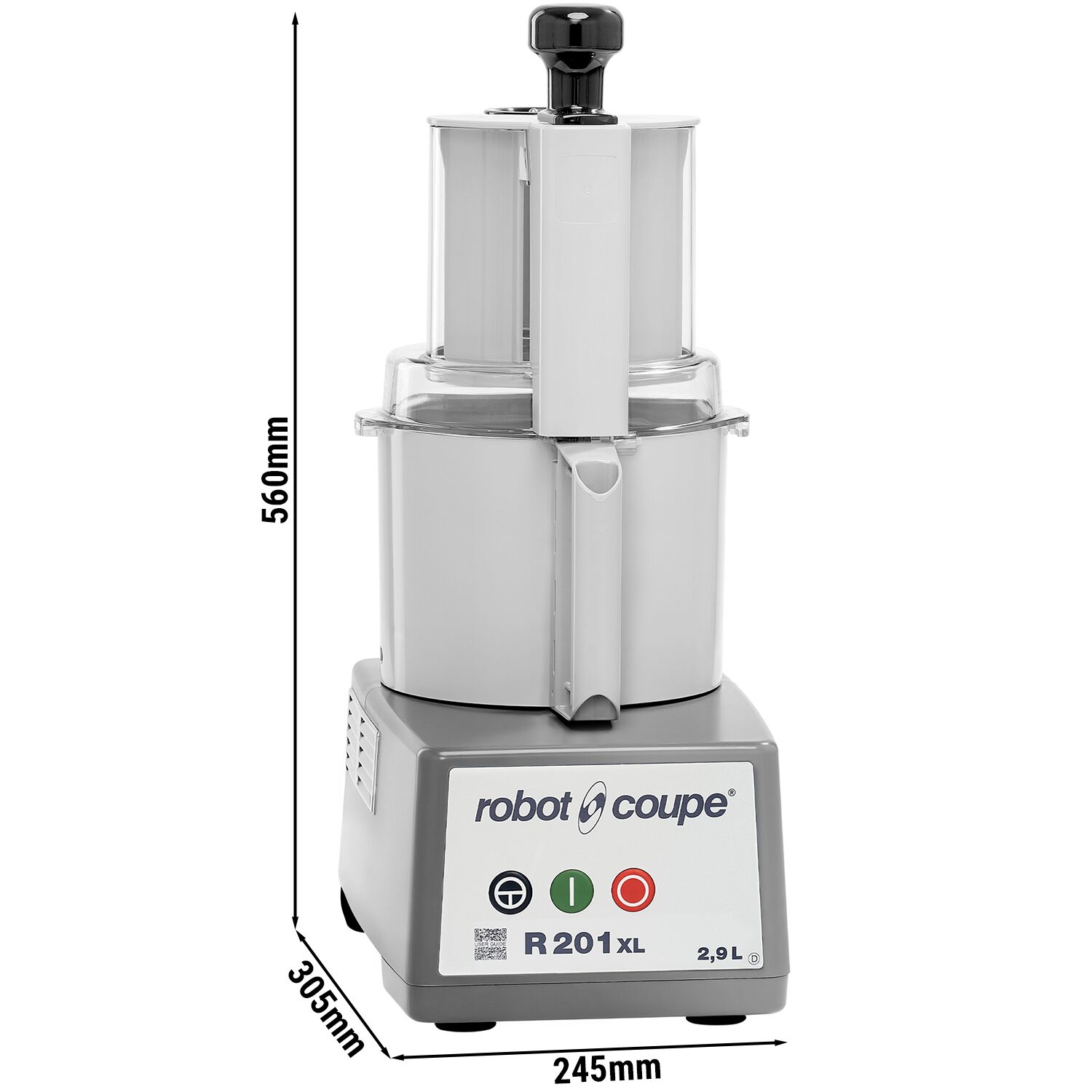 ROBOT COUPE | R 201 XL - Allzweck-Küchenmaschine / Gemüseschneider / Cutter - 2,9 Liter - 550 Watt - 1500 U/min