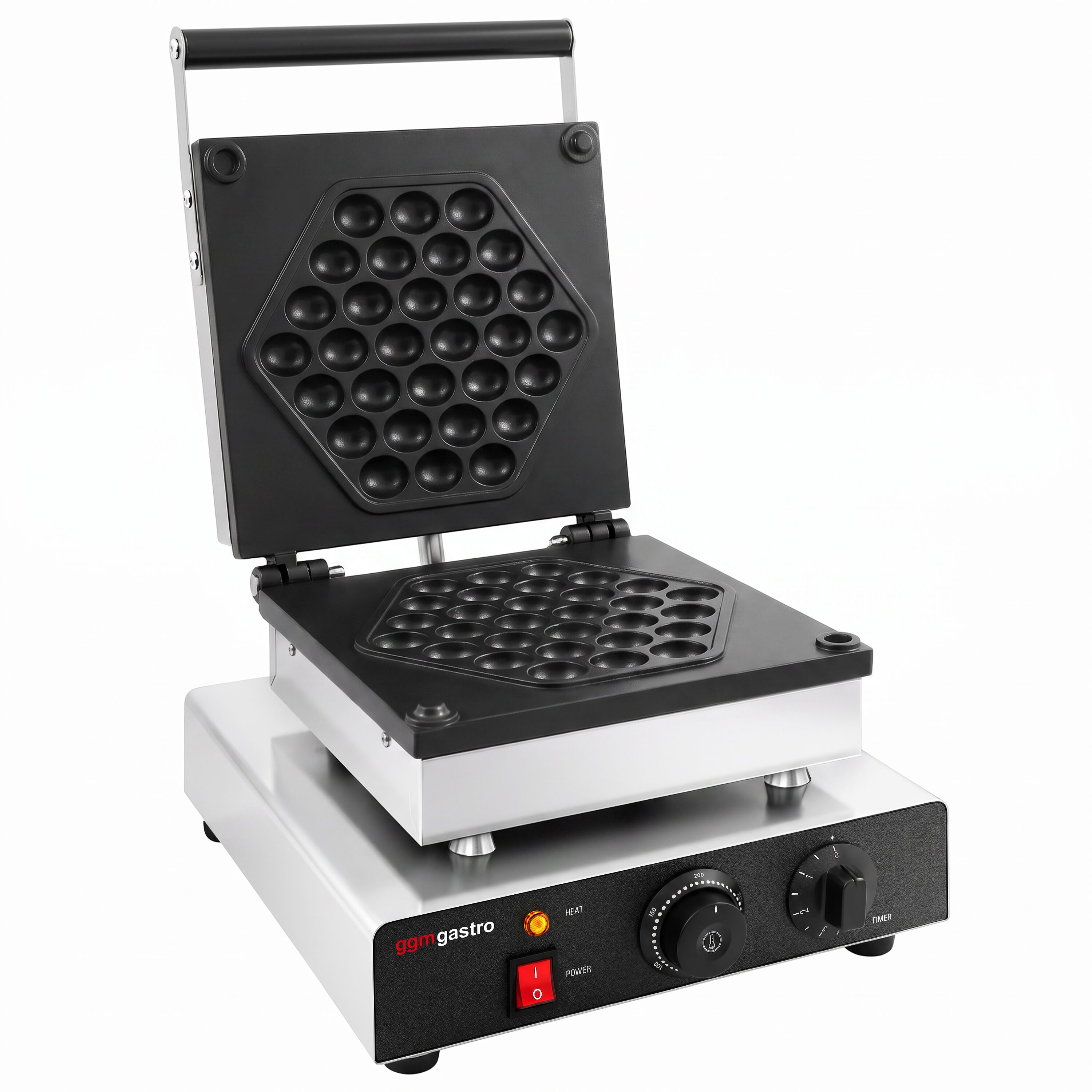 Waffle iron - Single - Manual - 1,75 kW - Shape: Honeycomb - Teflon-coated baking plates