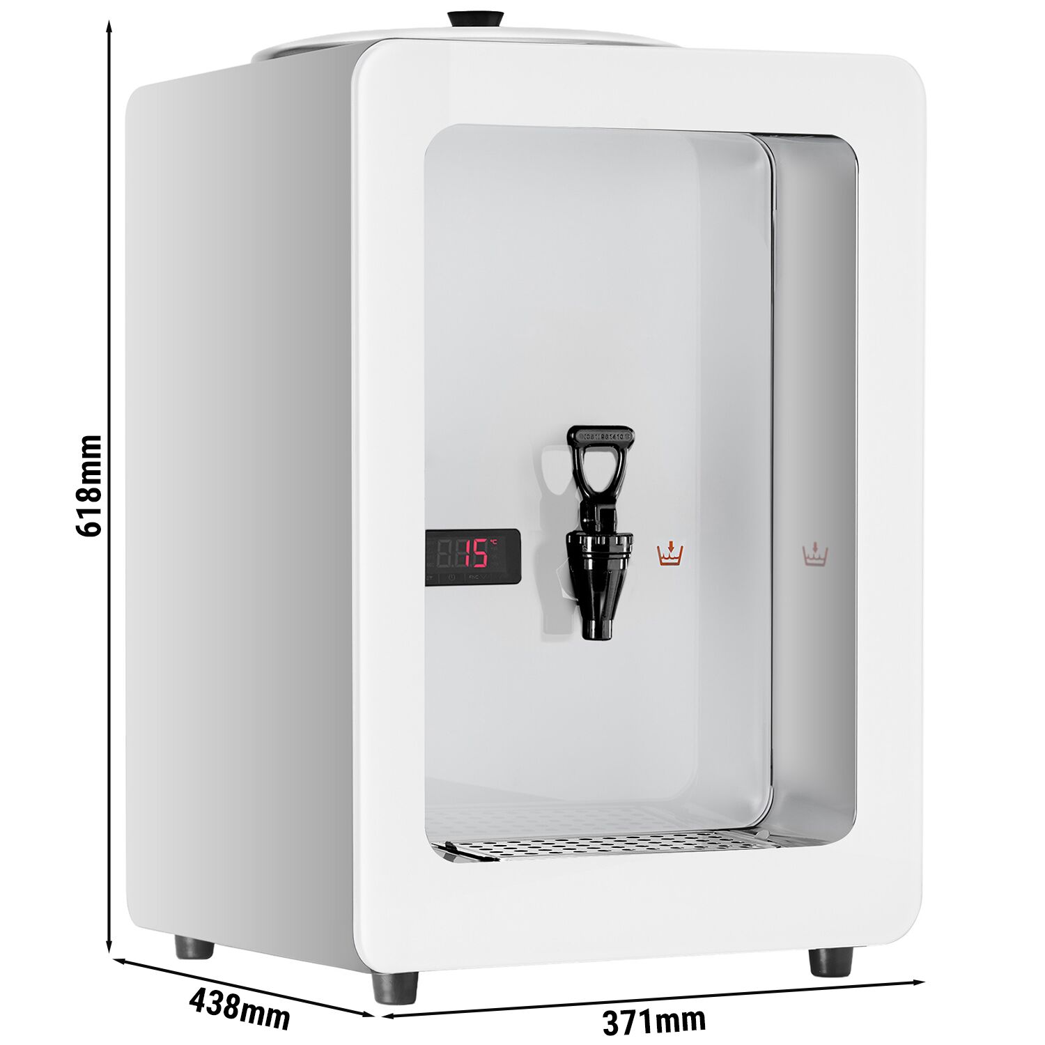 Distributeur de lait chaud PREMIUM - Numérique - 10L - 1,8kW - Blanc - robinet inclus