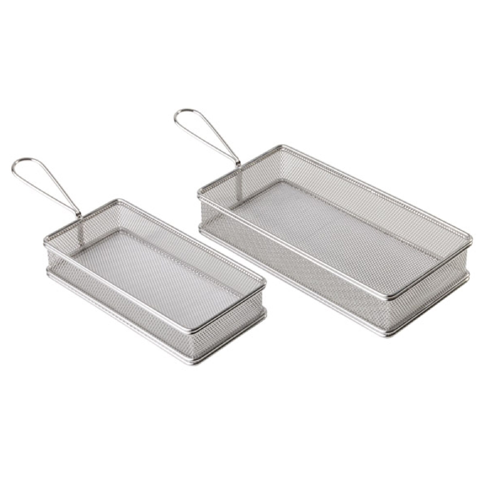 (6 pcs) Panier de service à frites - SNACKHOLDER - acier inoxydable - rectangulaire - 260x130x50mm
