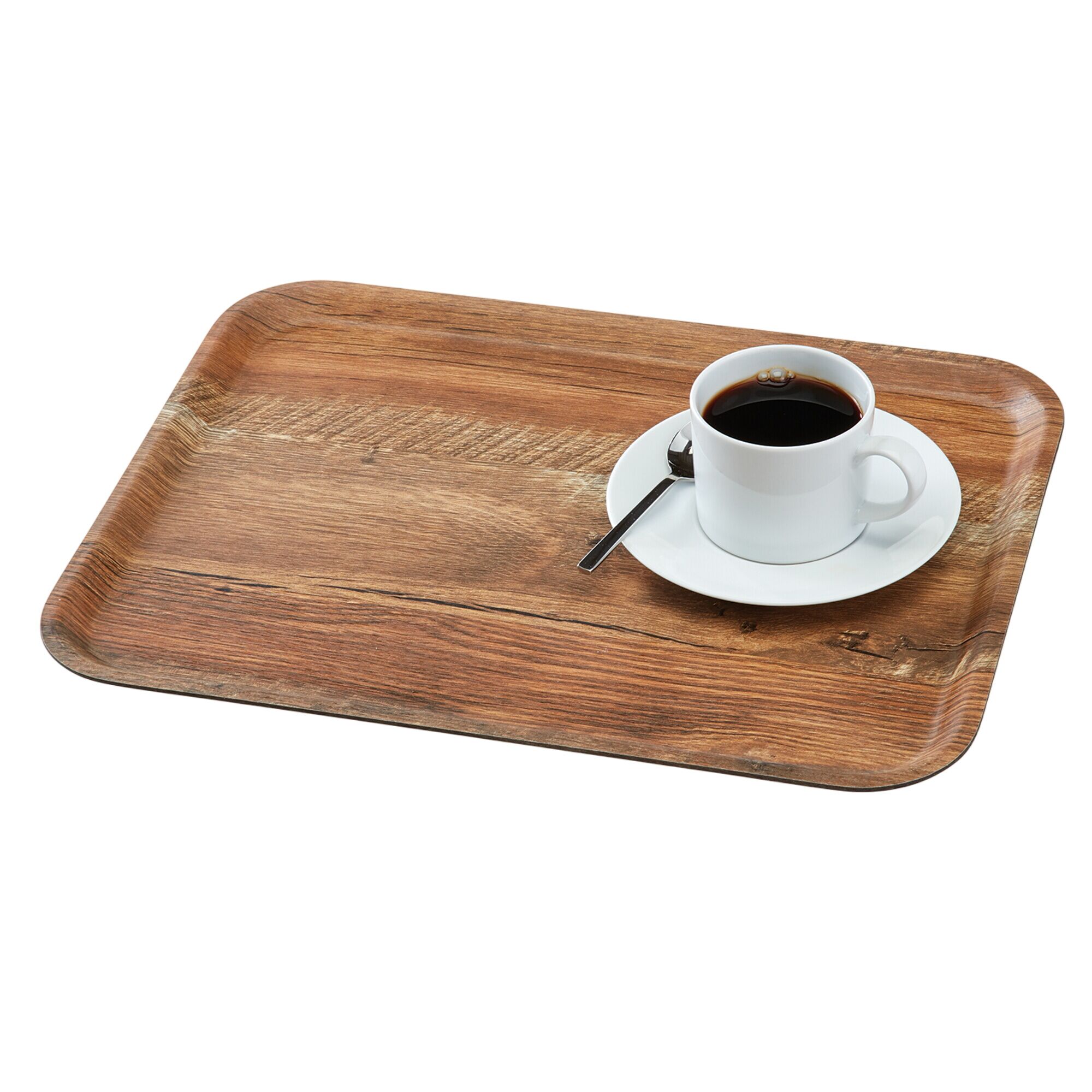 (24 Stück) CAMBRO | MADEIRA - Schichtstofftablett - rechteckig - 330x430mm - Holzoptik - Eiche braun