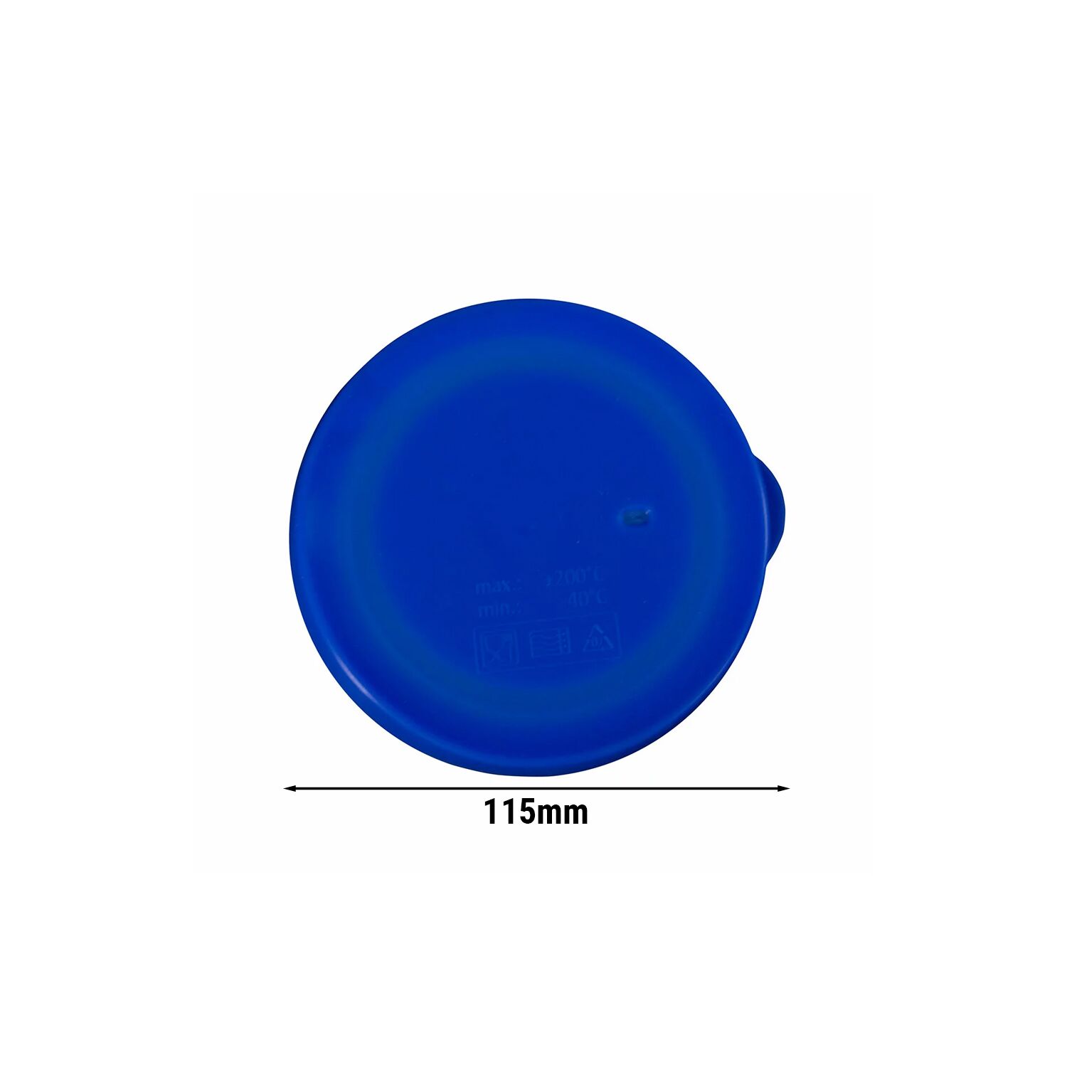 (100 pièces) THERMO FUTURE BOX | Couvercle en silicone pour bol d’accompagnement - 300 ml - Rond - Bleu