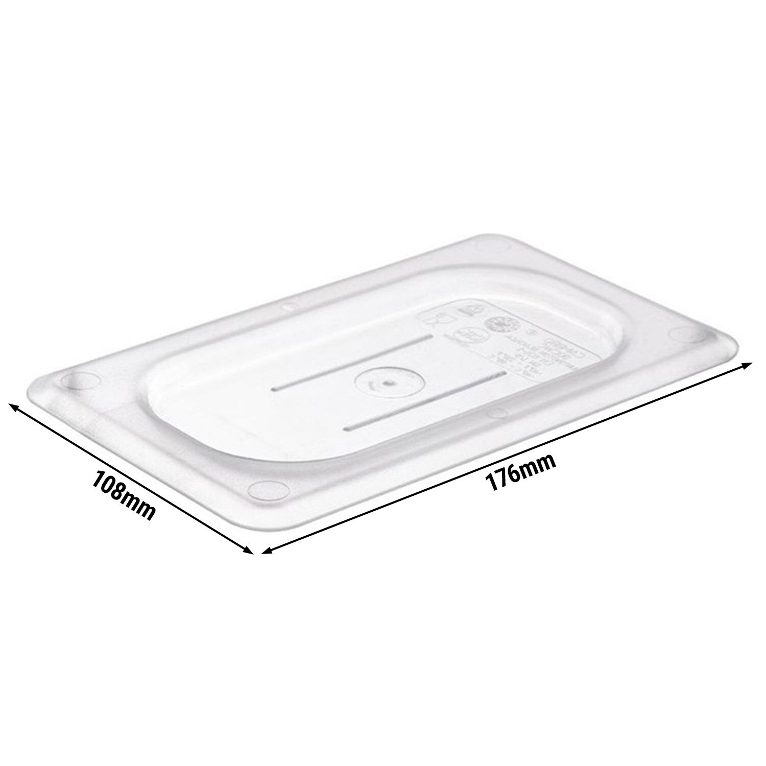 (6 pièces) CAMBRO | Camview® - Couvercle GN 1/9 en copolymère - avec poignée - transparent - sans BPA