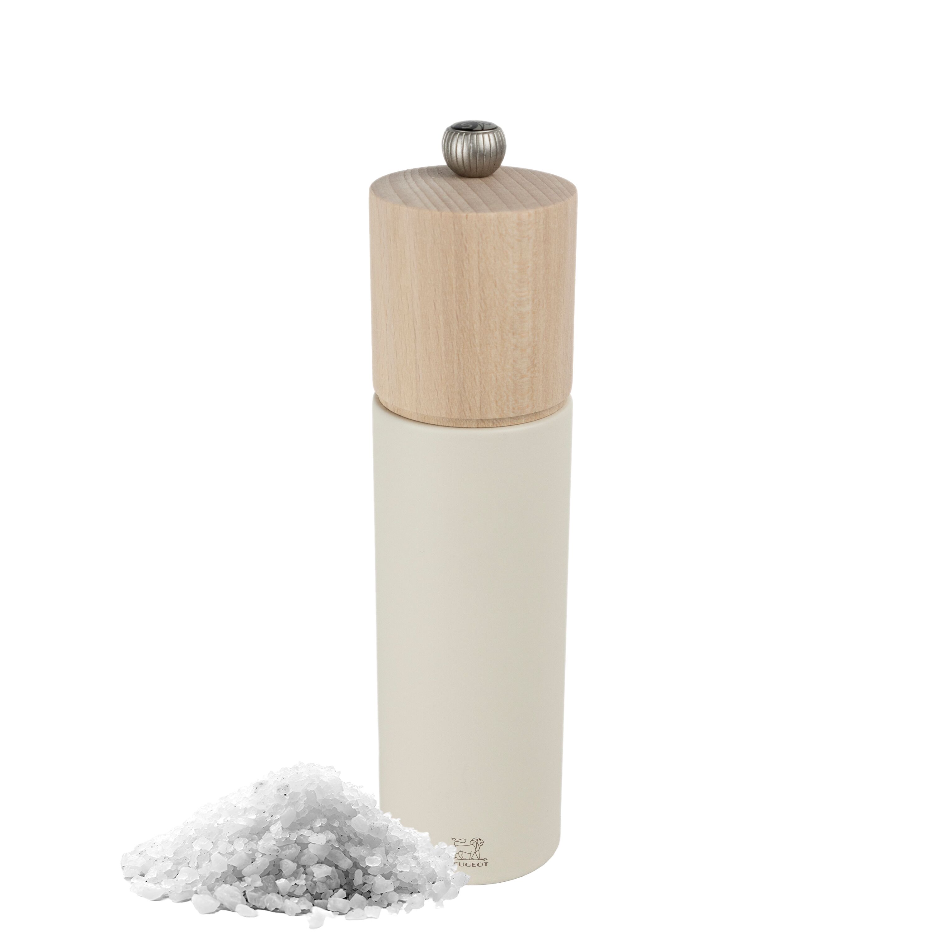 (6 pièces) PEUGEOT | BOREAL - Moulin à sel - Bois - Blanc plume - Hauteur : 210 mm