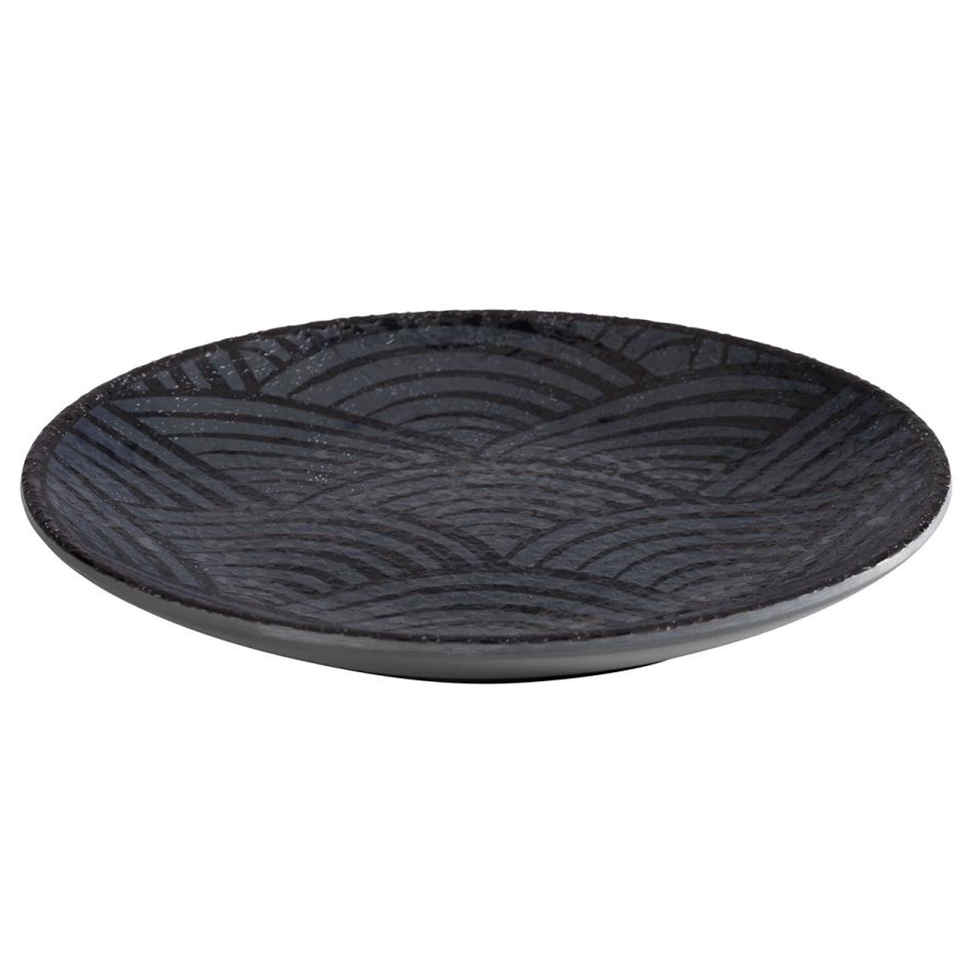 (6 pièces) Assiettes - DARK WAVE - Mélamine - Ø 145 mm