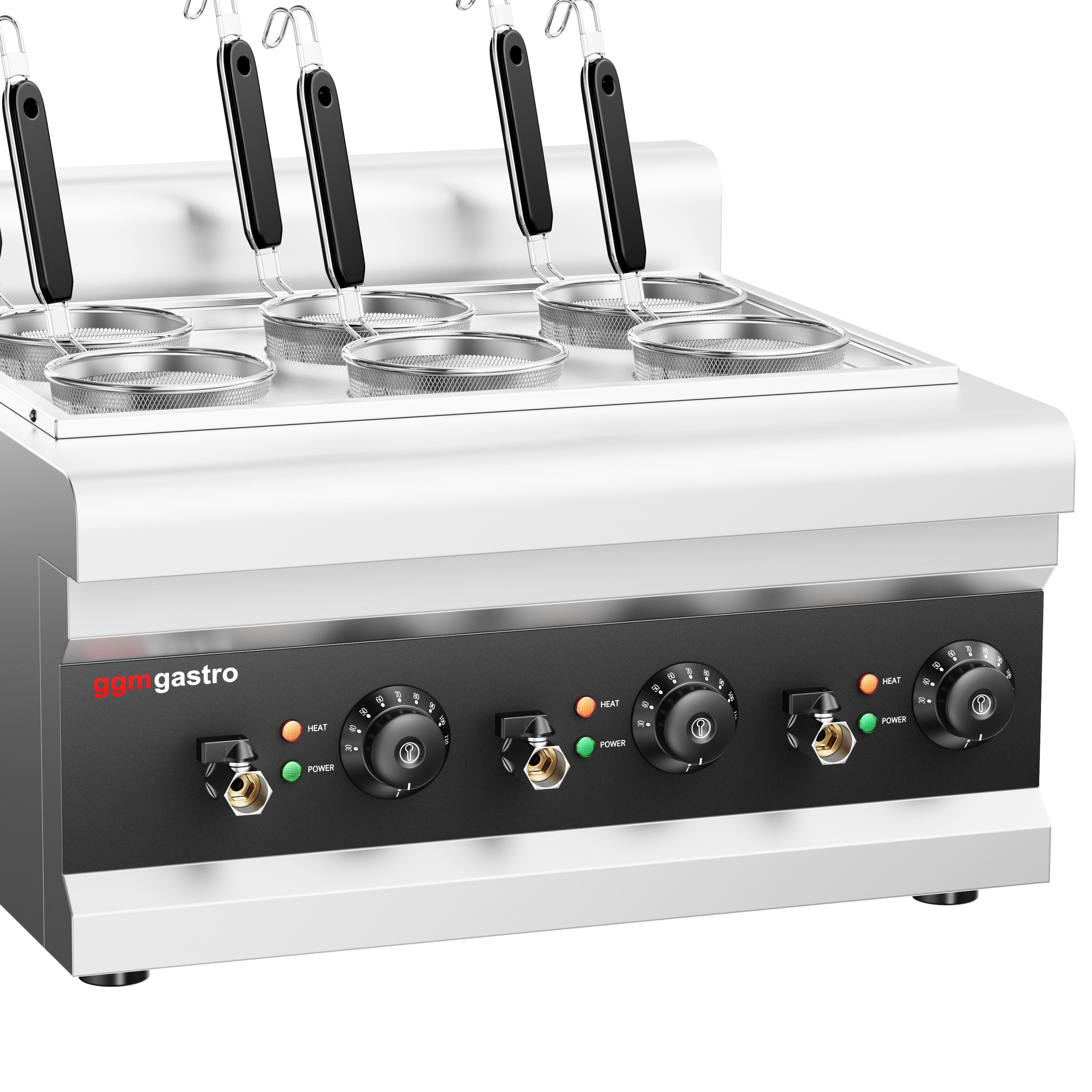Cuiseur à pâtes électrique – 3 kW – incl. 6 paniers
