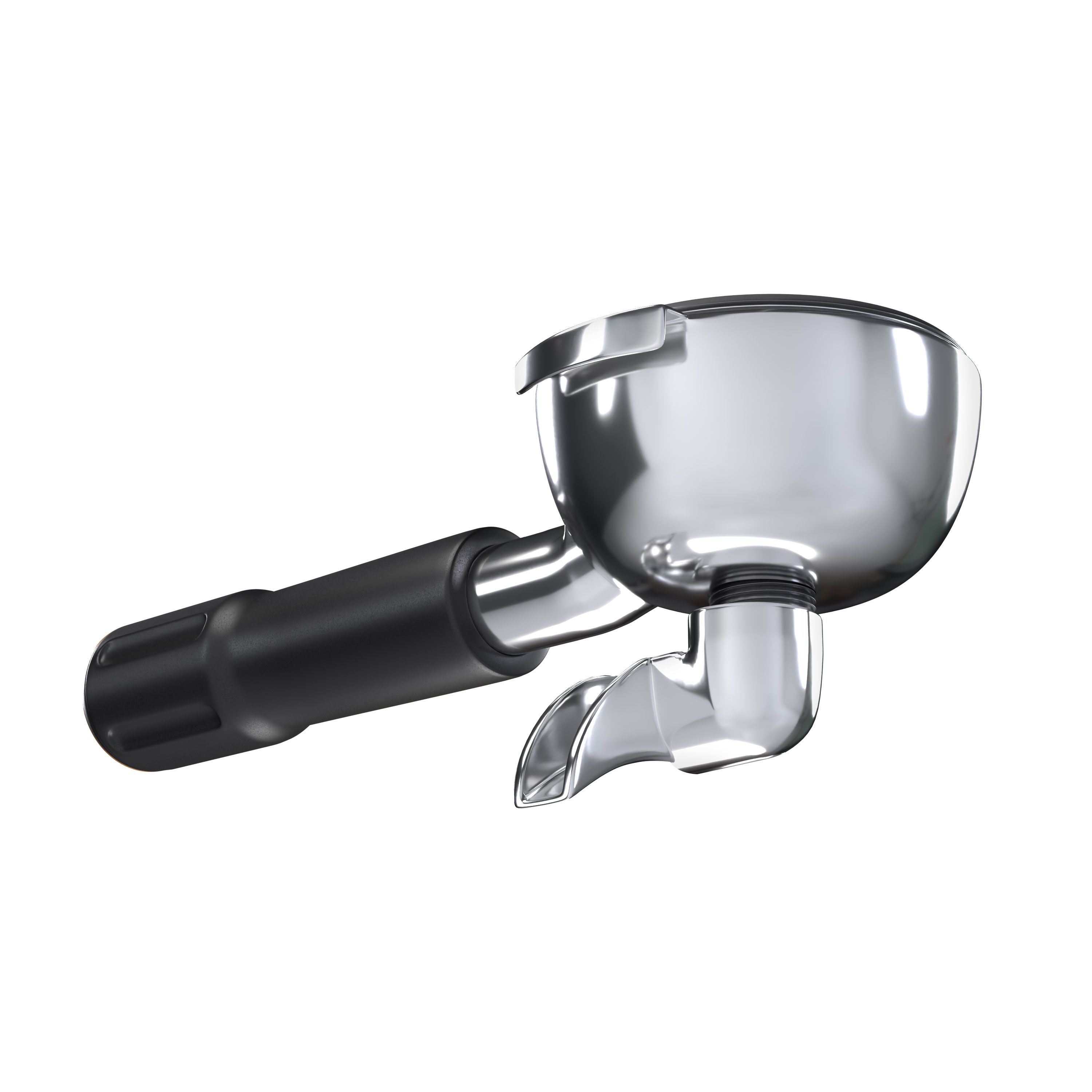 Porte-filtre 1 bec - Noir - Acier inoxydable - Ø58,8mm - Capacité: 7g de café moulu - Poignée en plastique - pour machines à expresso à porte-filtre Allegro, Eminence, Grace & Suprema