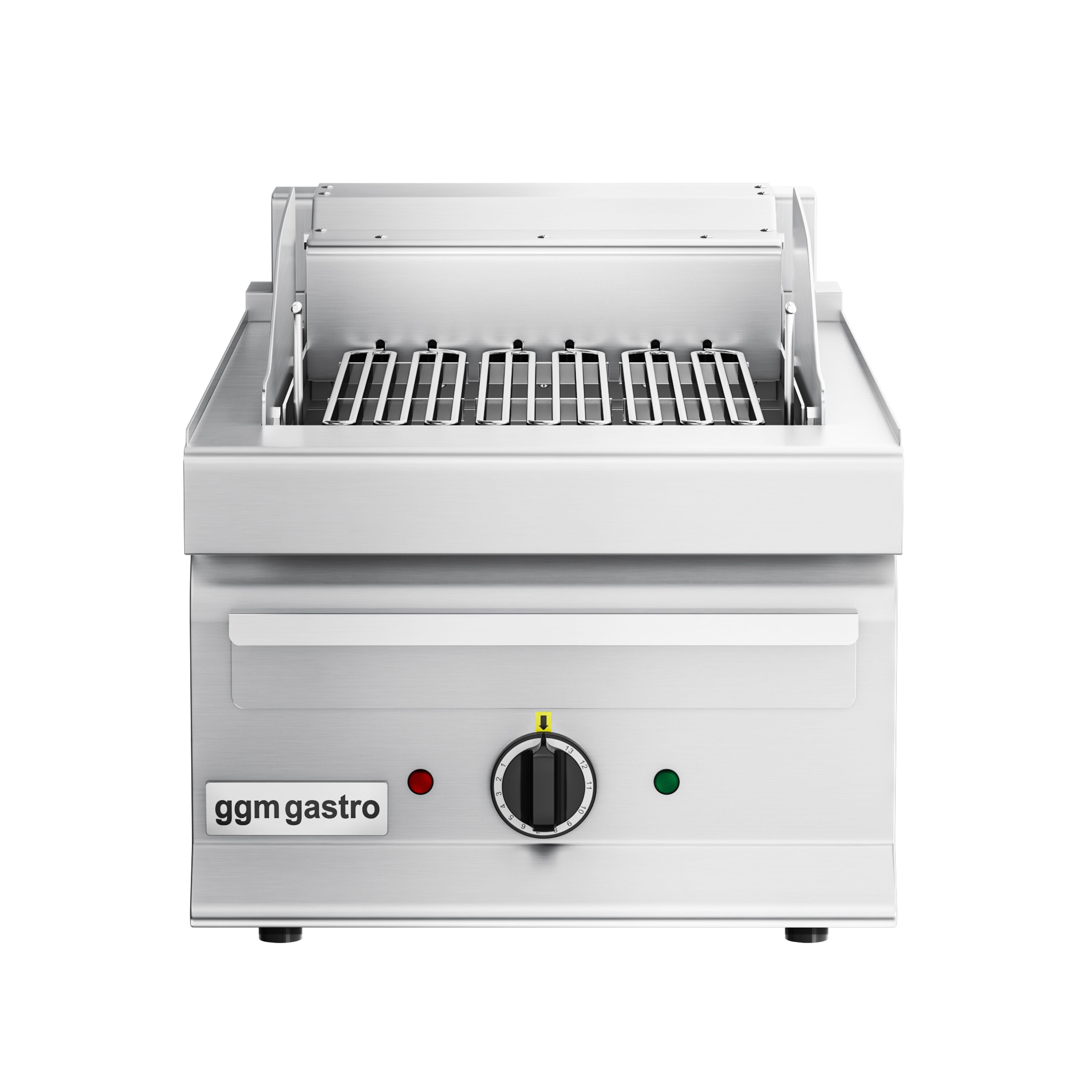 Grill électrique professionnel direct à eau - 3,75kW - de table - P700mm - grille inclinable