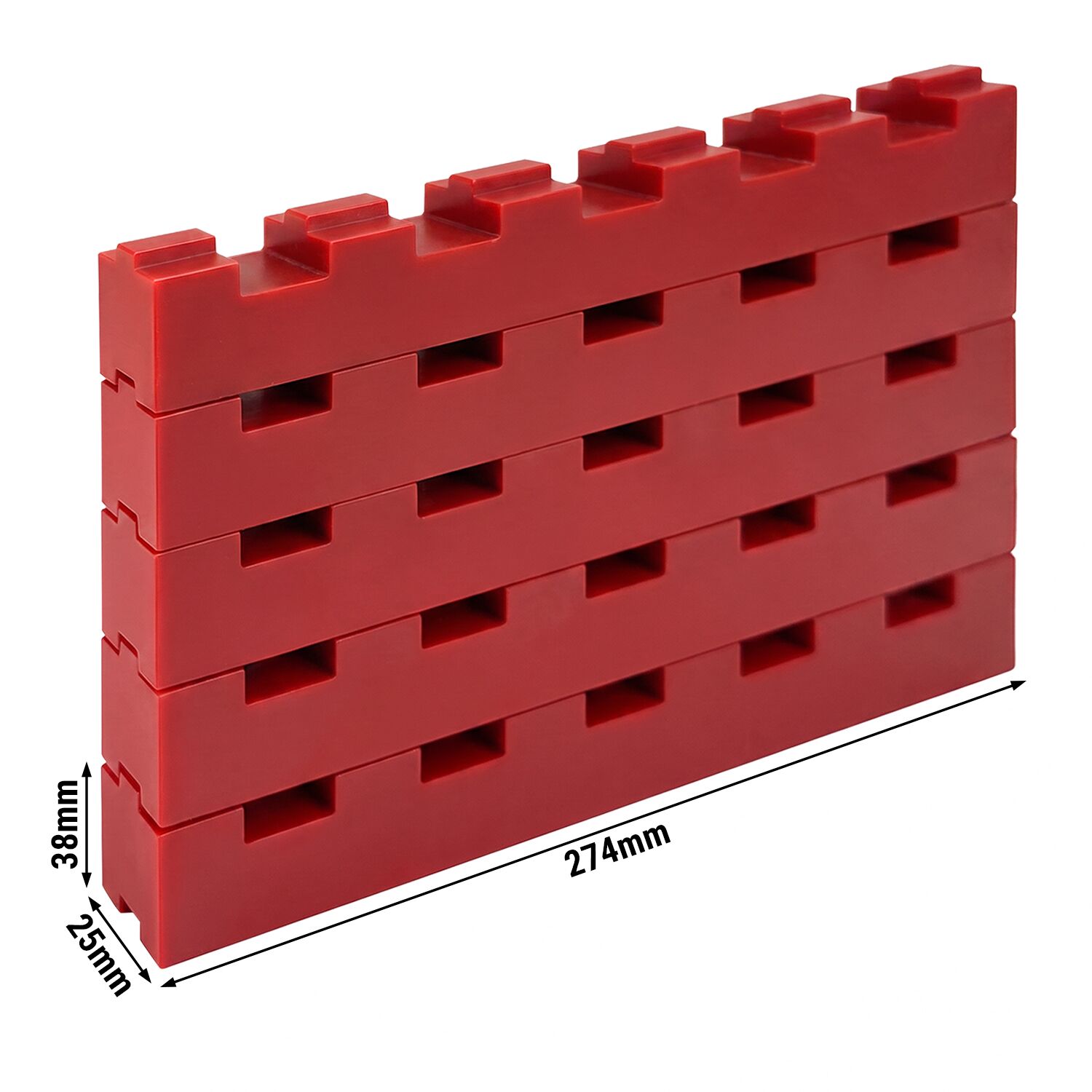Kebab skewer holder – stackable – holds up to 25 kebab skewers – (polyethylene)