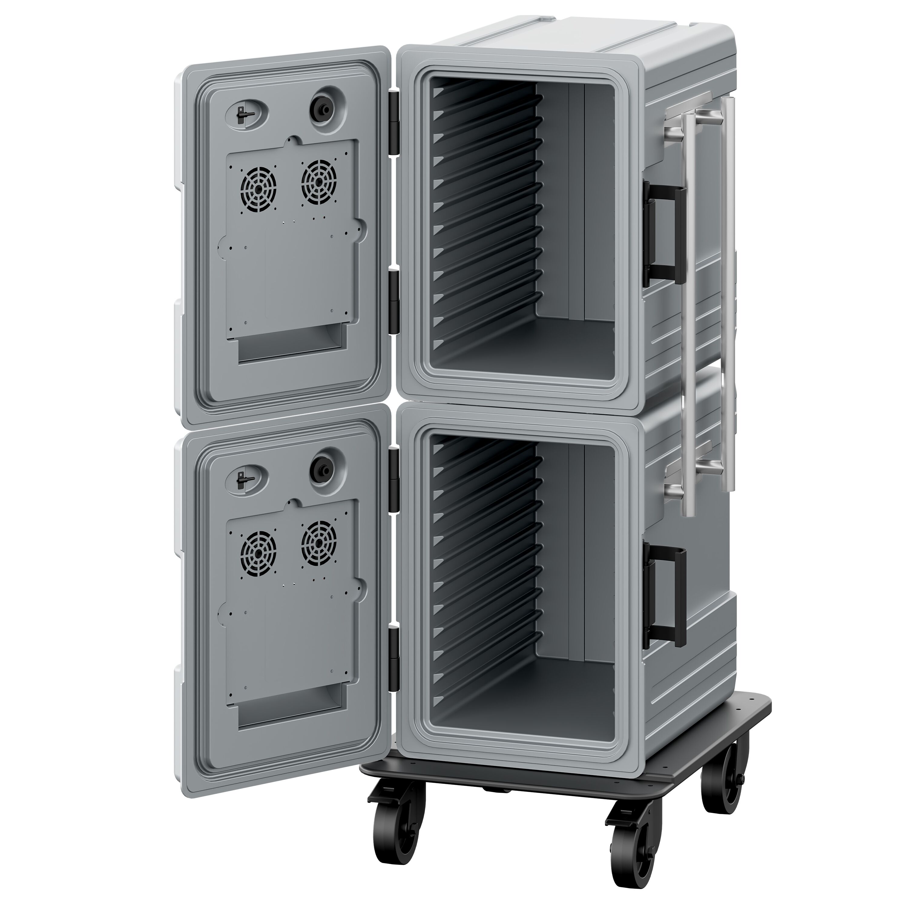 Thermobox - Chargement par l’avant - GN 1/1 - 2x 83L - 550x710x1410mm - chauffant - pour 24x GN 1/1