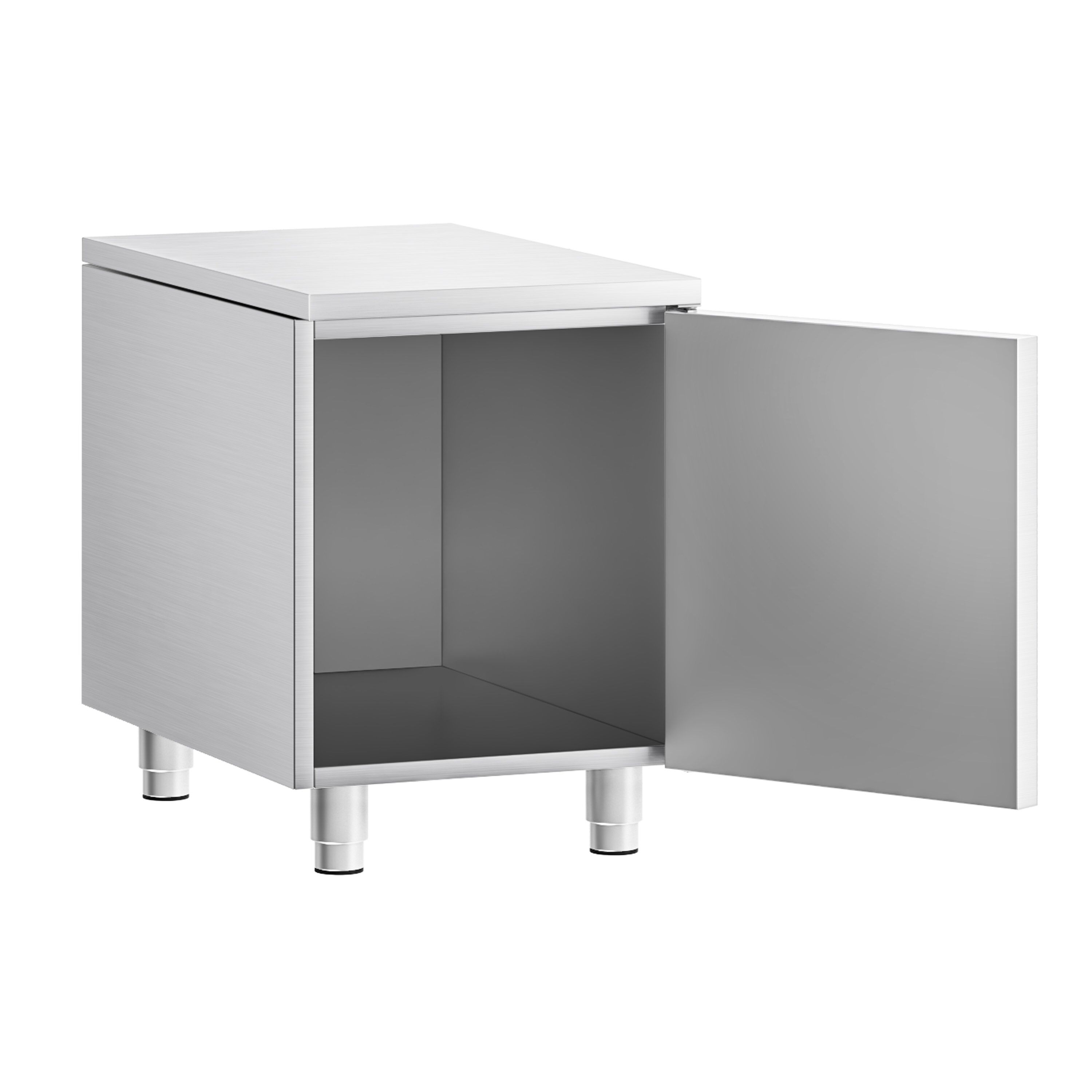 Soubassement neutre fermé en acier inoxydable - 400mm - 1 porte