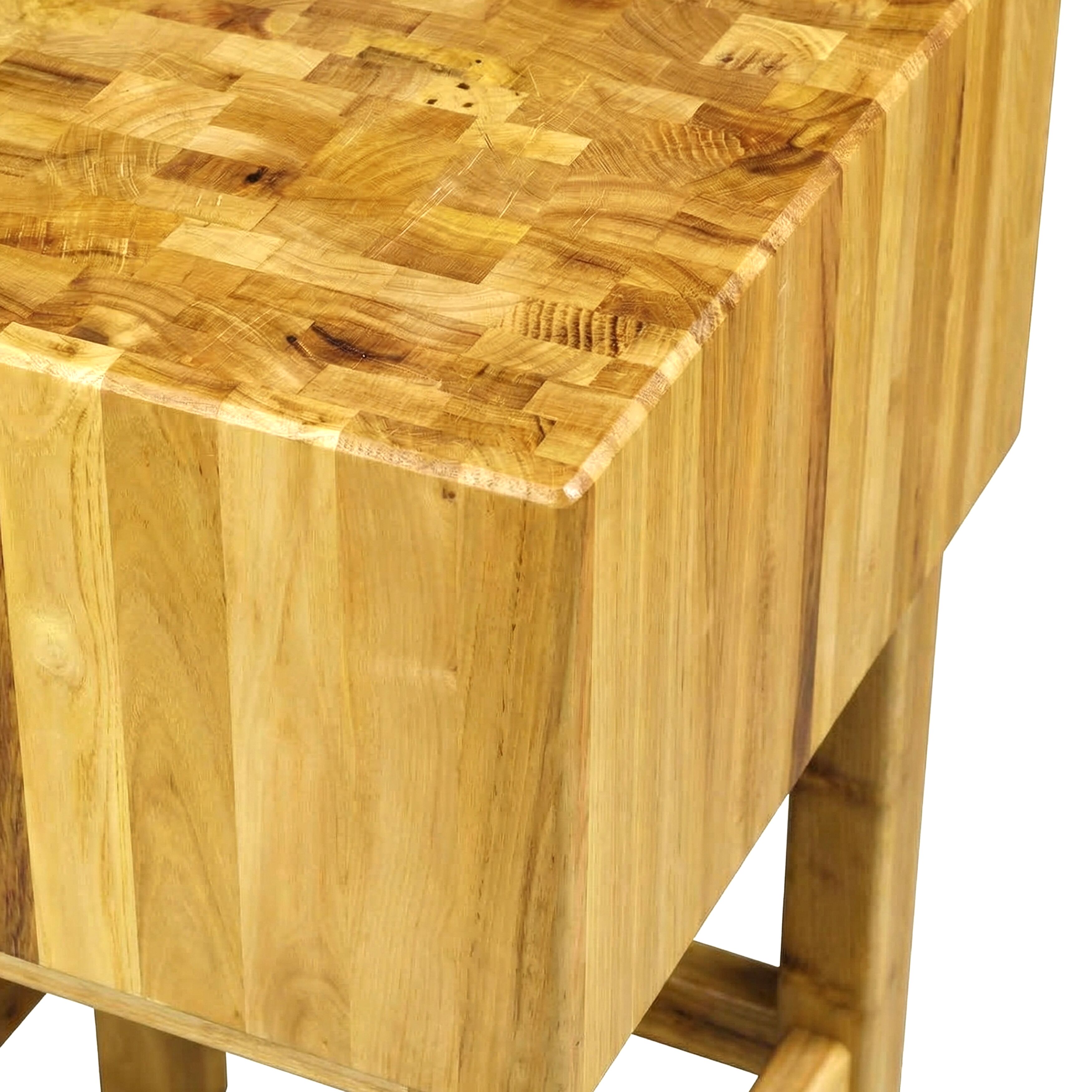 Billot de boucher professionnel en Bois d’acacia - 500x500mm - 250mm d’épaisseur