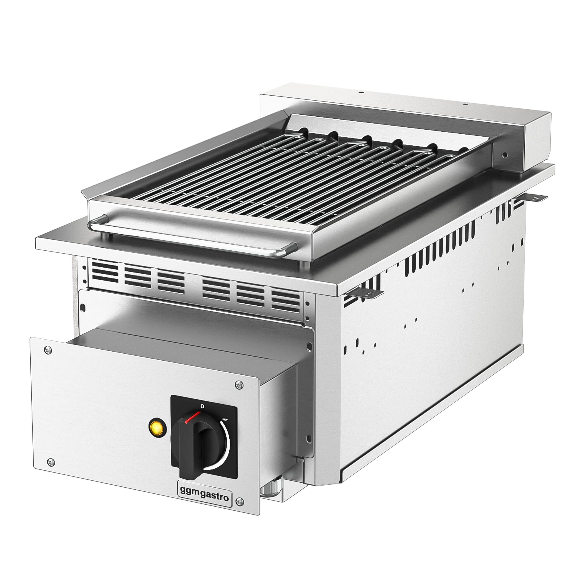 Grill à eau électrique encastrable professionnel - 3,75kW - à poser - P765mm