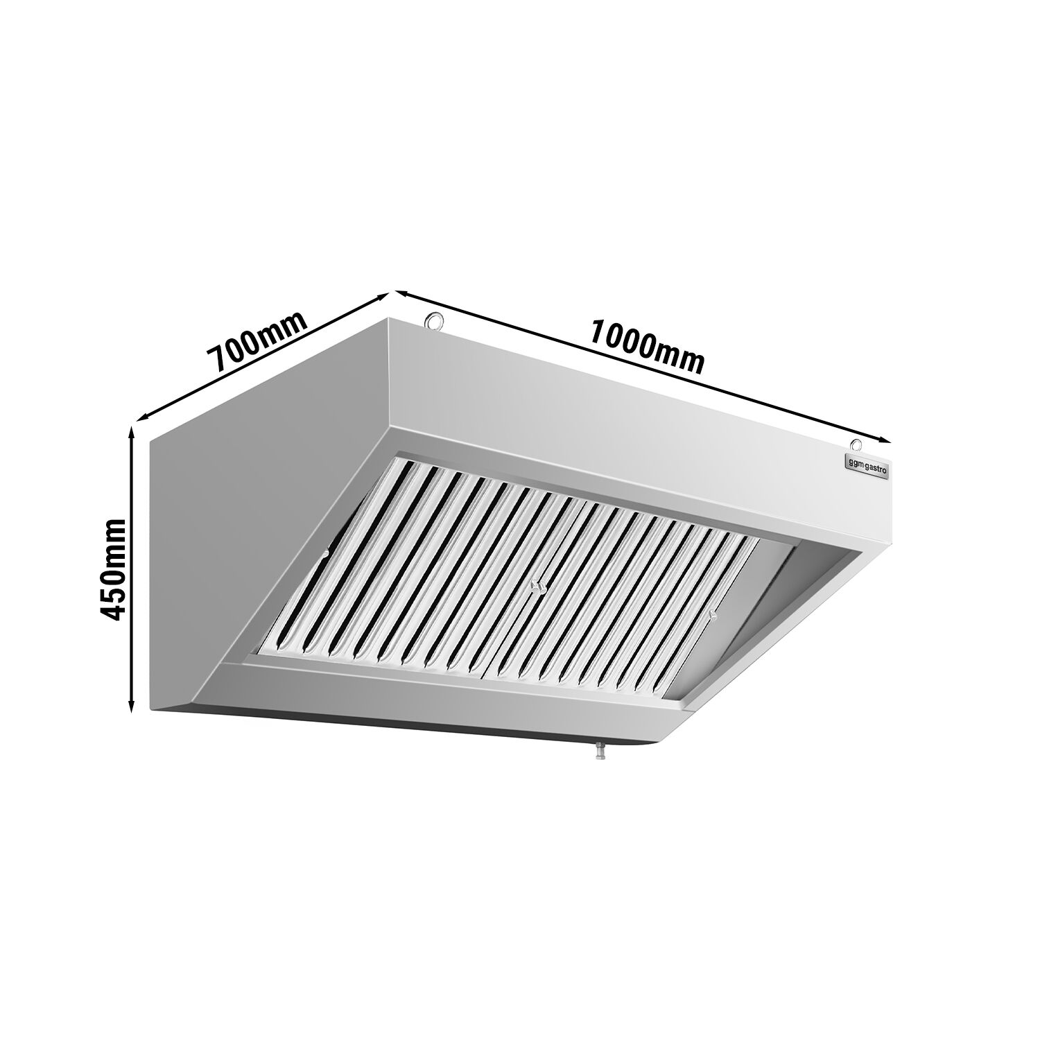 Wandhaube - 1000mm - mit Filter & Lampe