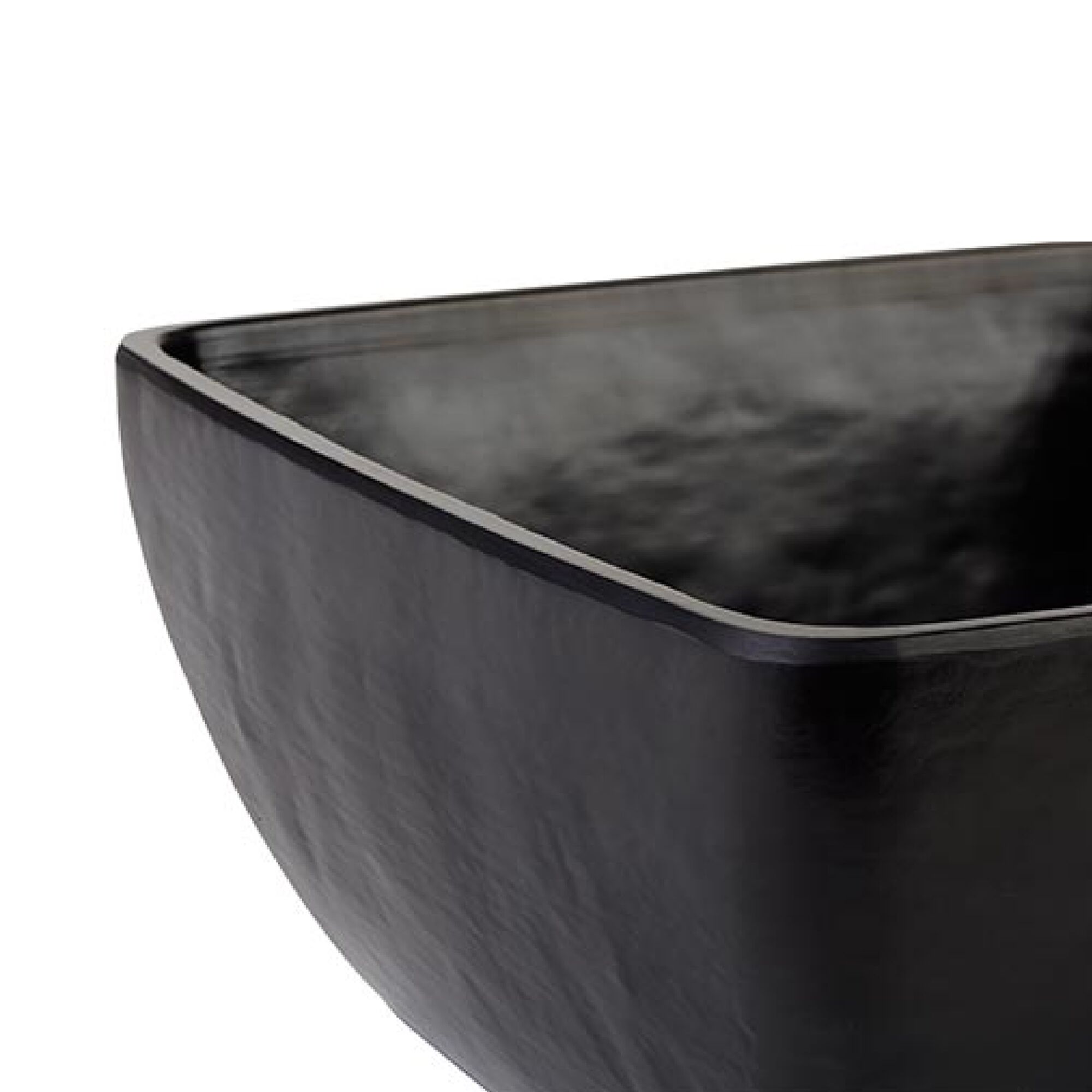 (6 pcs) Coupe - SLATE - Mélamine - 1,5L - carré - 190x190mm - Profondeur : 90mm - Noir - lot de 6