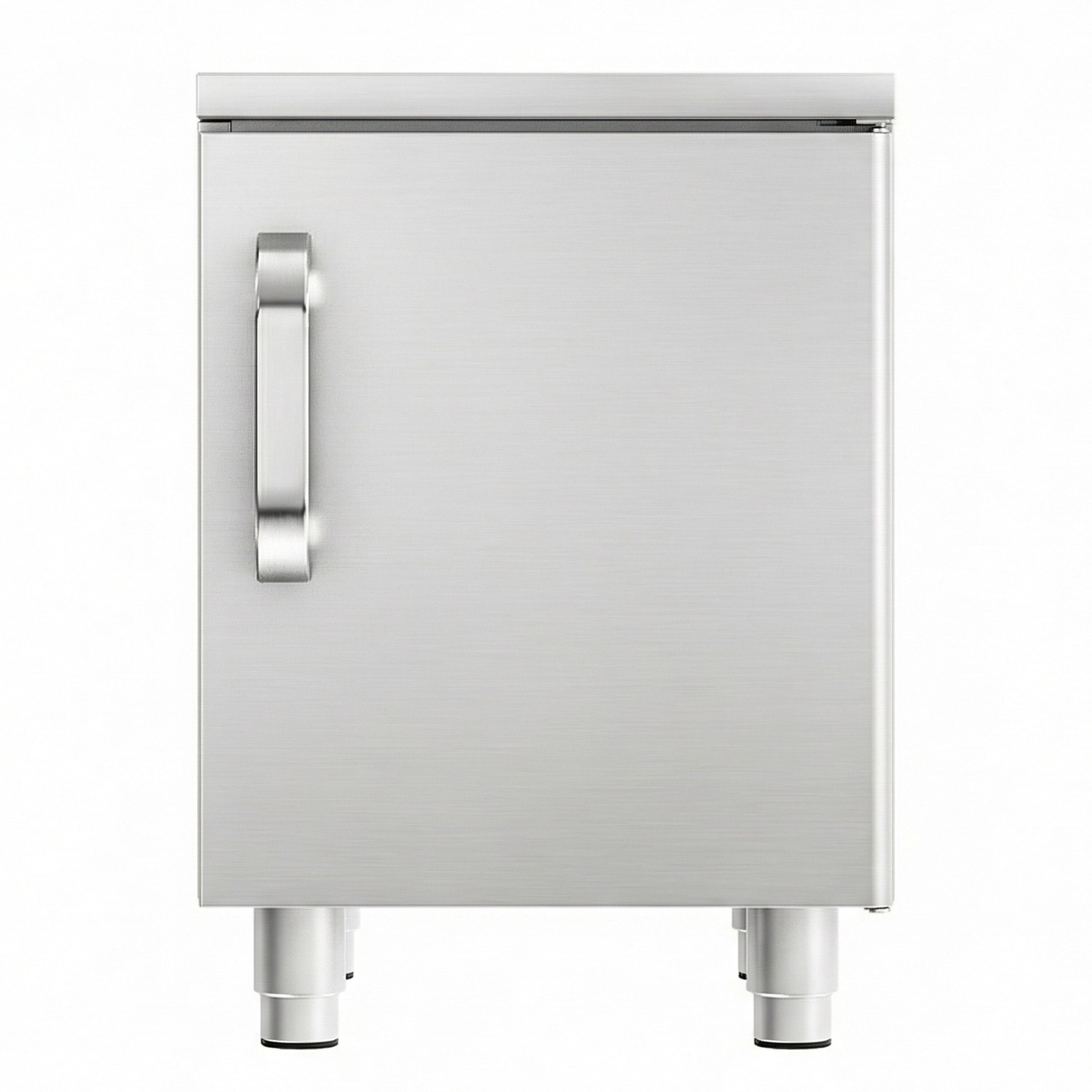 Soubassement neutre fermé en acier inoxydable - 400mm - 1 porte