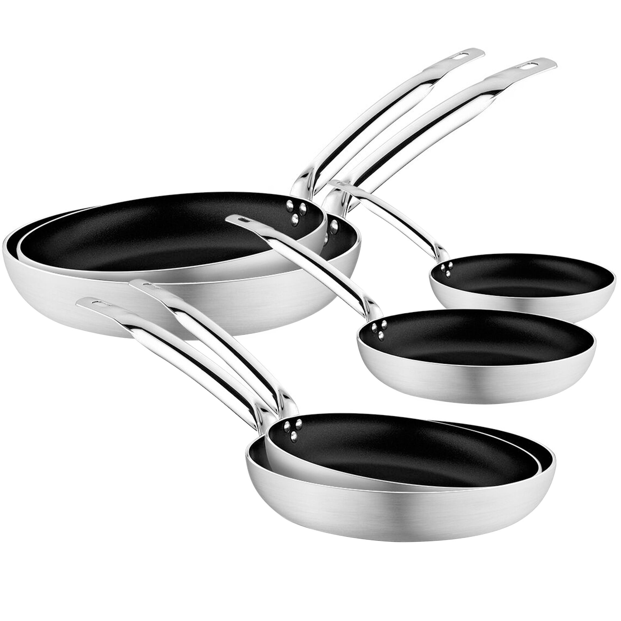 (6 pièces) Set de poêles à frire - Aluminium - 6 pièces