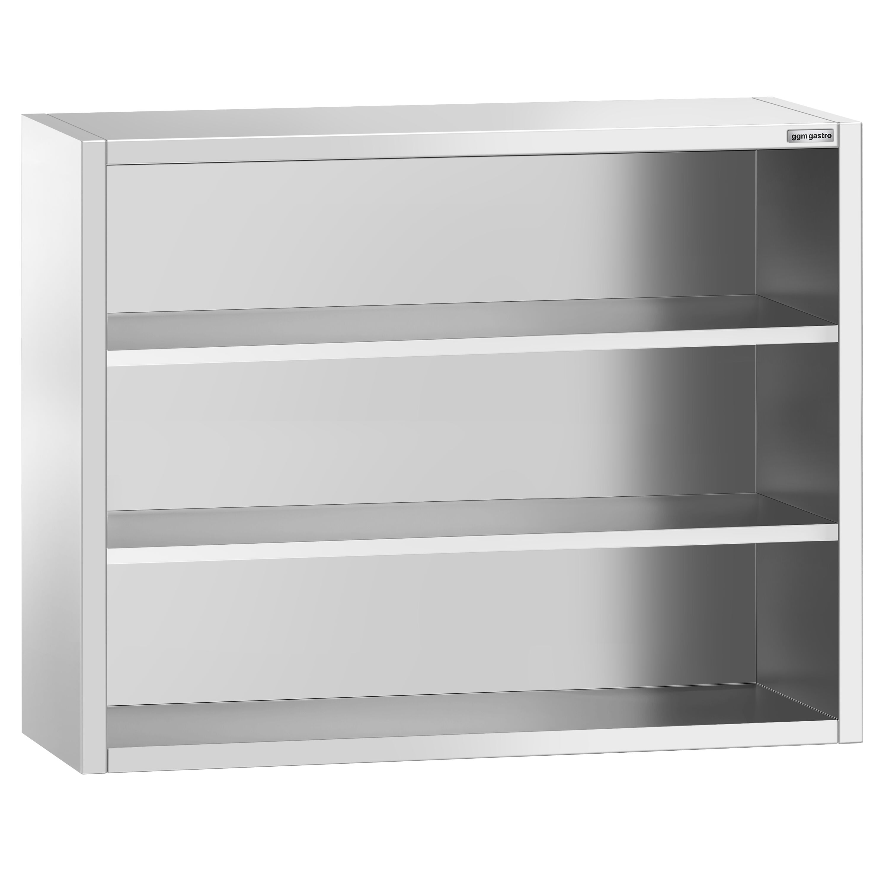 Armoire murale en acier inoxydable PREMIUM - 1200x400mm - sans portes (ouvert) - 1000mm de haut
