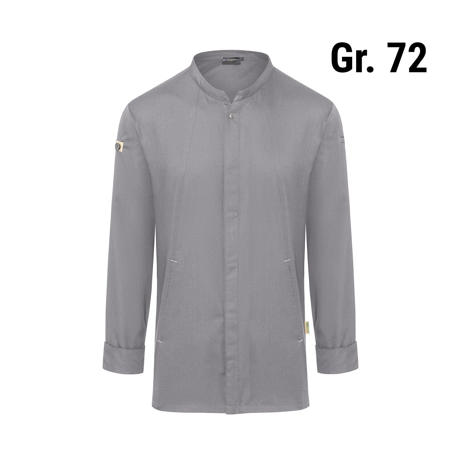 KARLOWSKY | GREEN-GENERATION Chef Jacket – Platinum Grey - Size 72 - Recycled Polyester