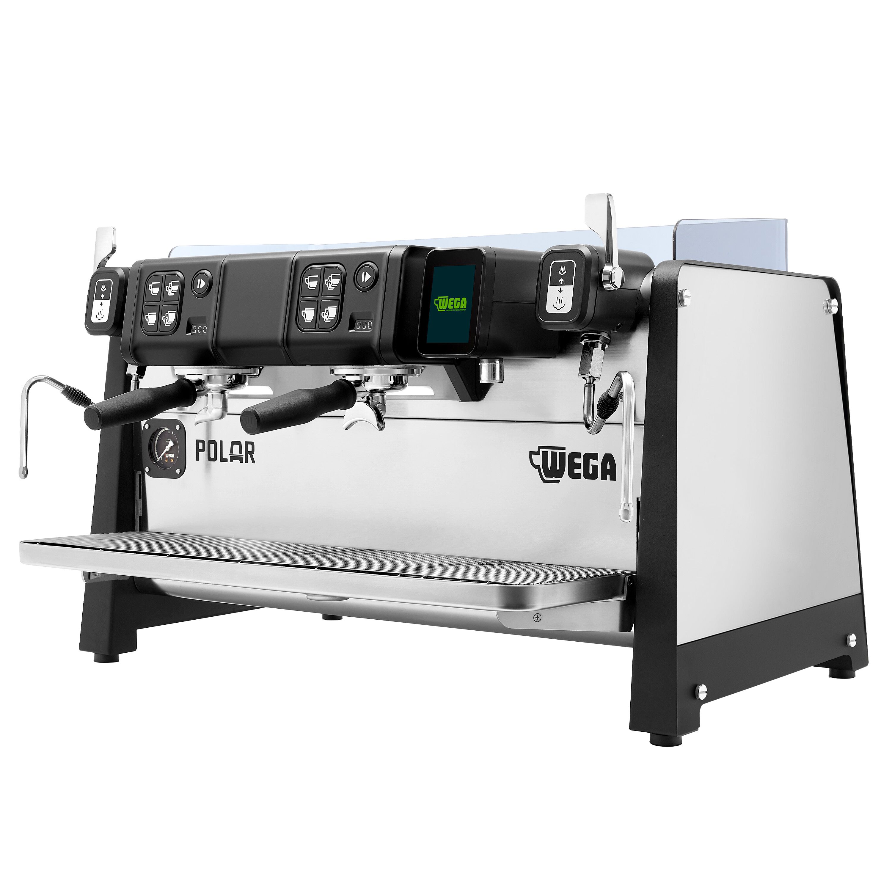 WEGA | Polar - Siebträgermaschine - 2 Gruppig - 5,2 kW - mit Shot Counter - Touch - Edelstahl