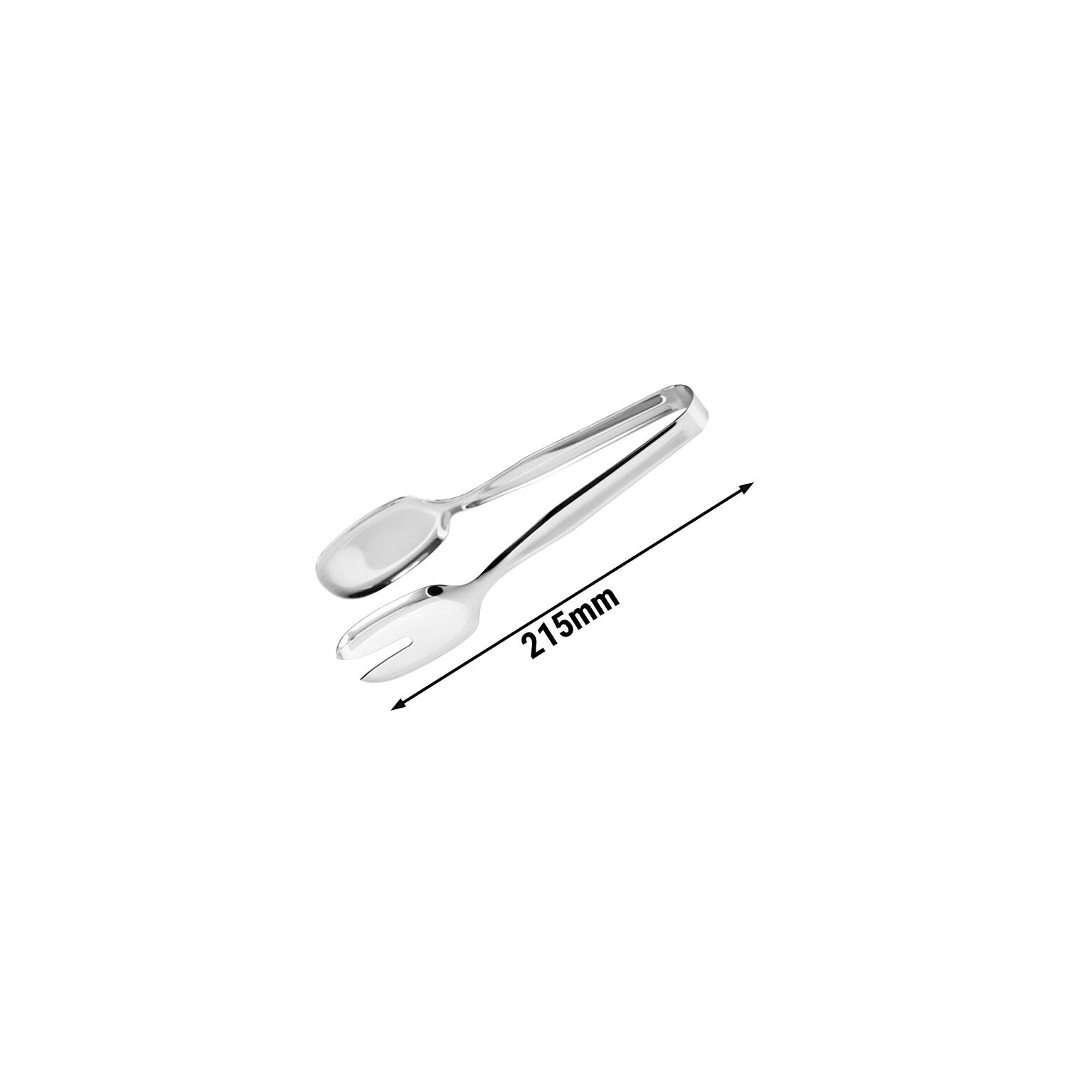 (4 pcs) Pince de service - Embouts dentelés - Longueur : 220mm - Acier inoxydable