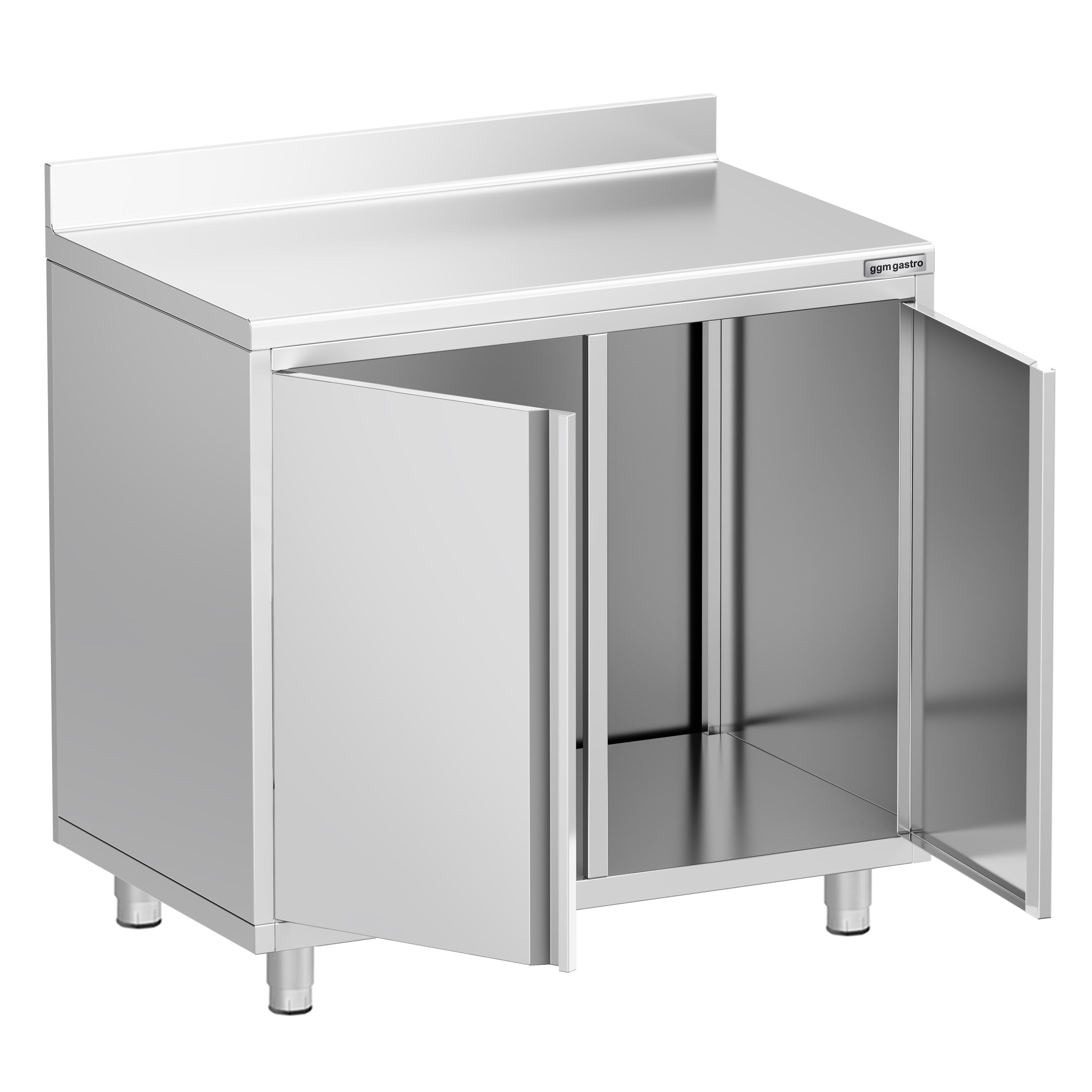 Armoire de travail pour machine à café filtre - 1000x600mm - avec dosseret - 2 portes battantes