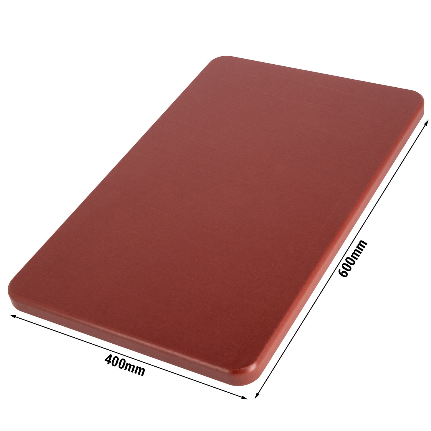 Chopping Board - 600x400mm - Thickness: 20mm - HACCP-Compliant - HDPE (PE500) - Brown
