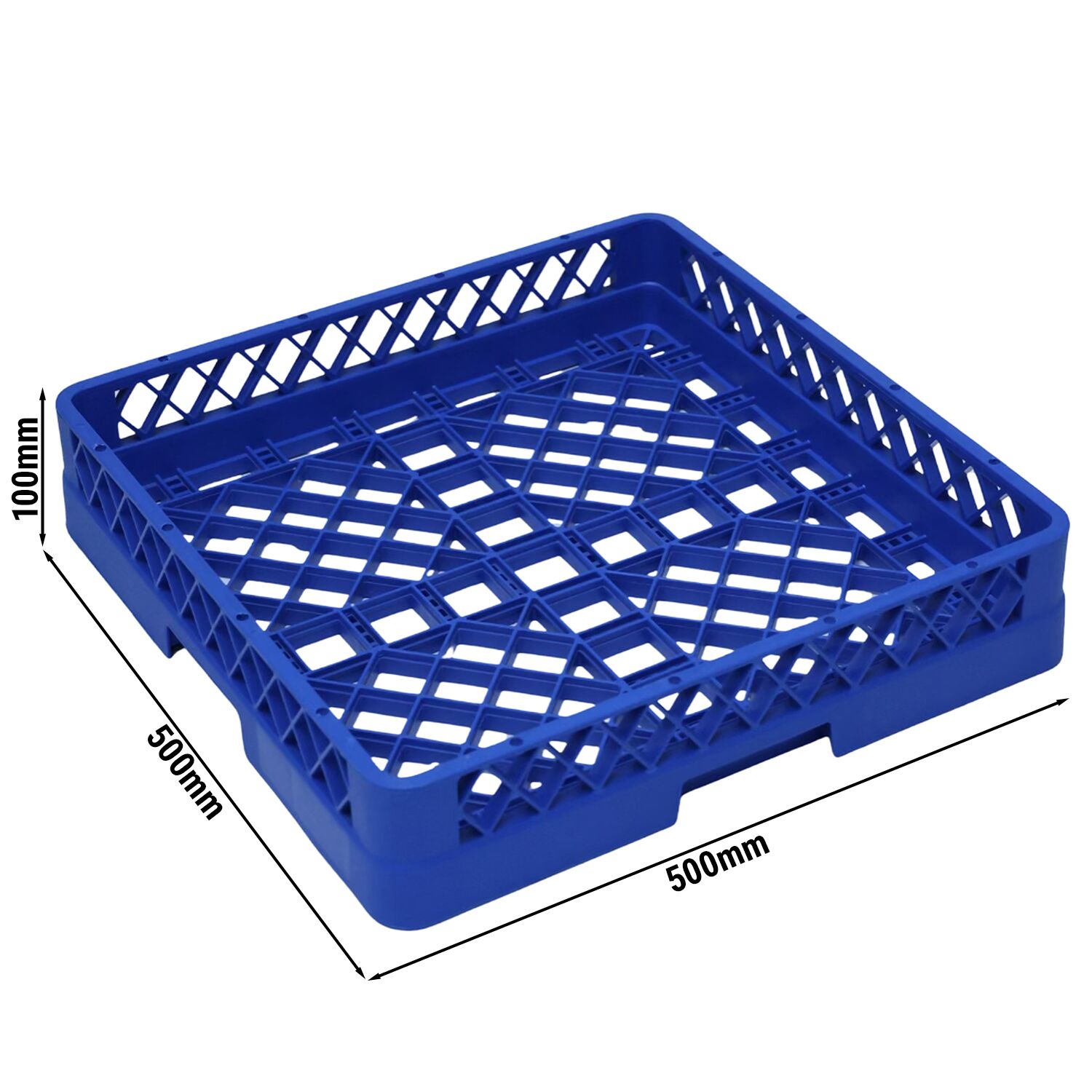 Panier de lavage universel 1/1 – 500 × 500 mm – Bleu
