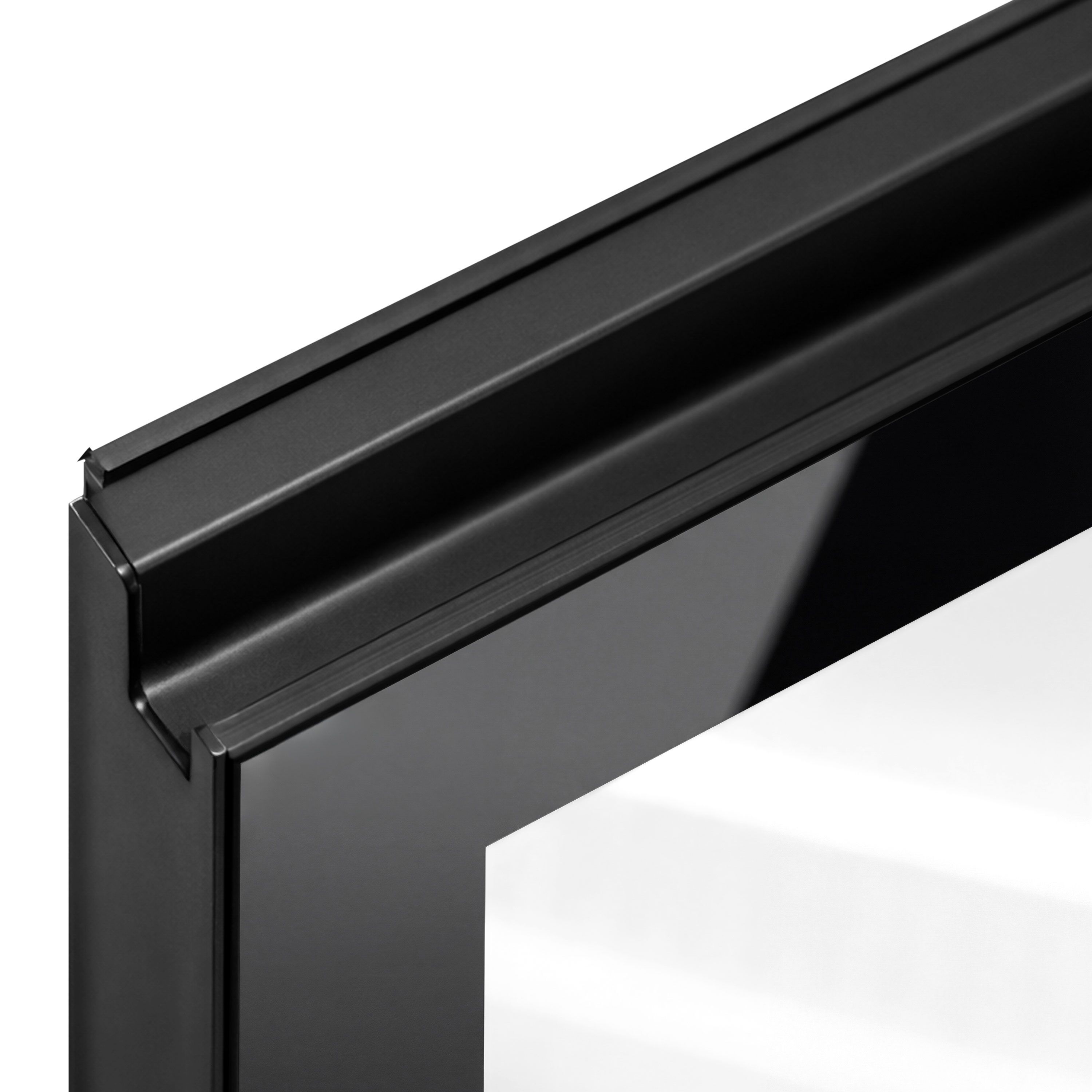 Arrière-bar réfrigéré professionnel ECO - 1462 mm - 2 portes vitrées sans cadre - Noir
