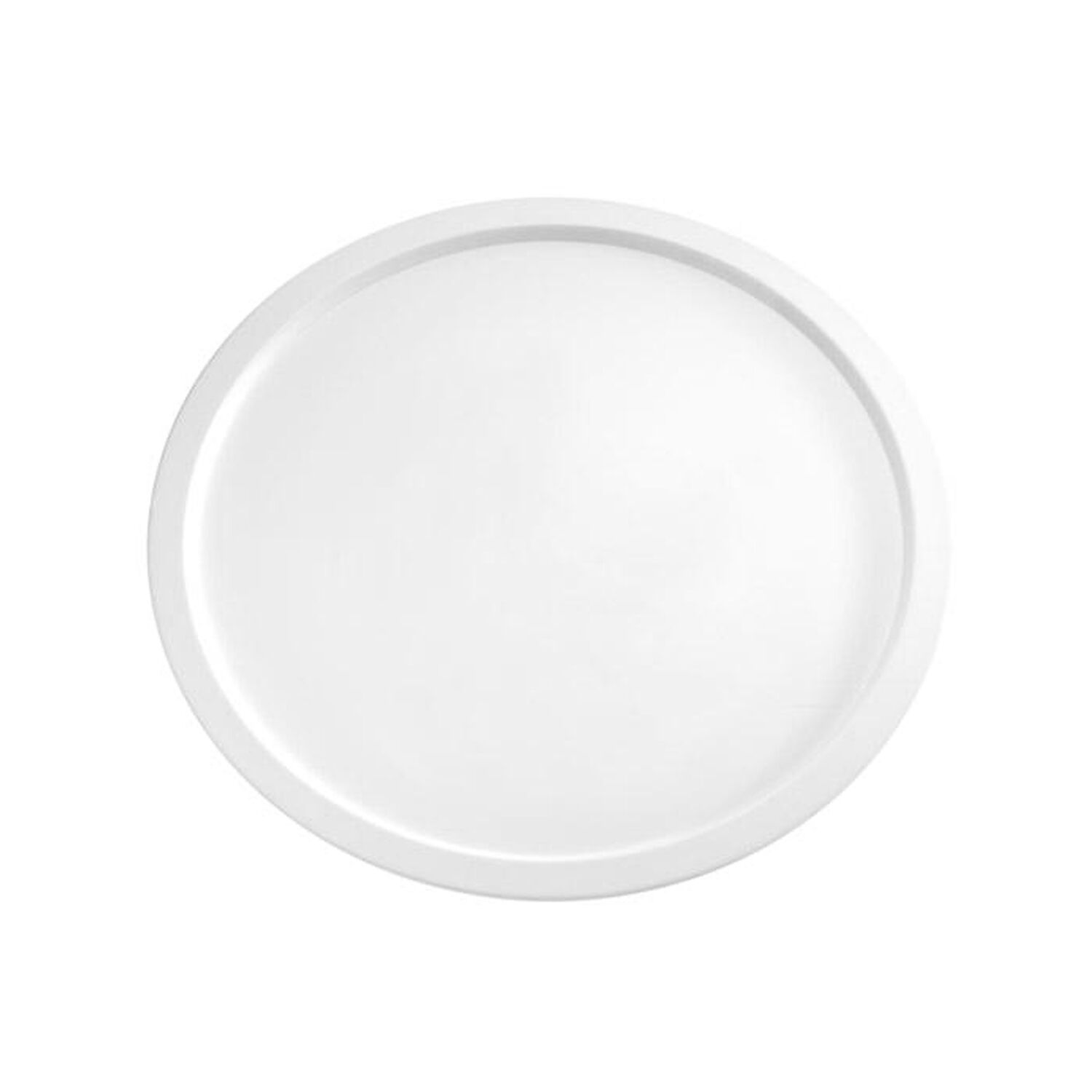 (6 pcs) Plateau de présentation - PURE - Mélamine - Ø380mm - Hauteur:25mm - Blanc - empilable, compatible lave-vaisselle