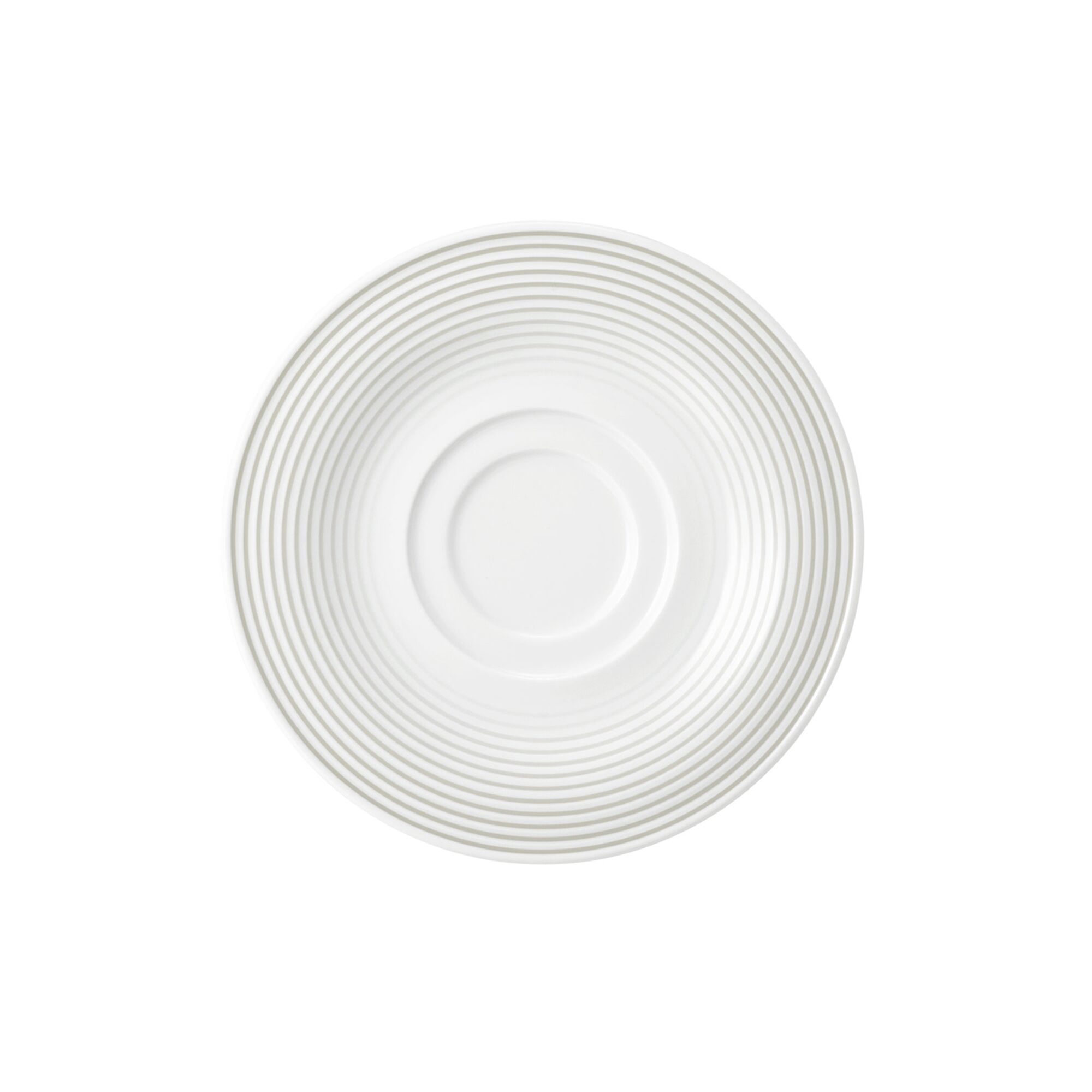 (6 pieces) SELTMANN WEIDEN | Round Coffee Saucer Blues – Pearl Grey – Ø165 mm – High-Gloss Porcelain