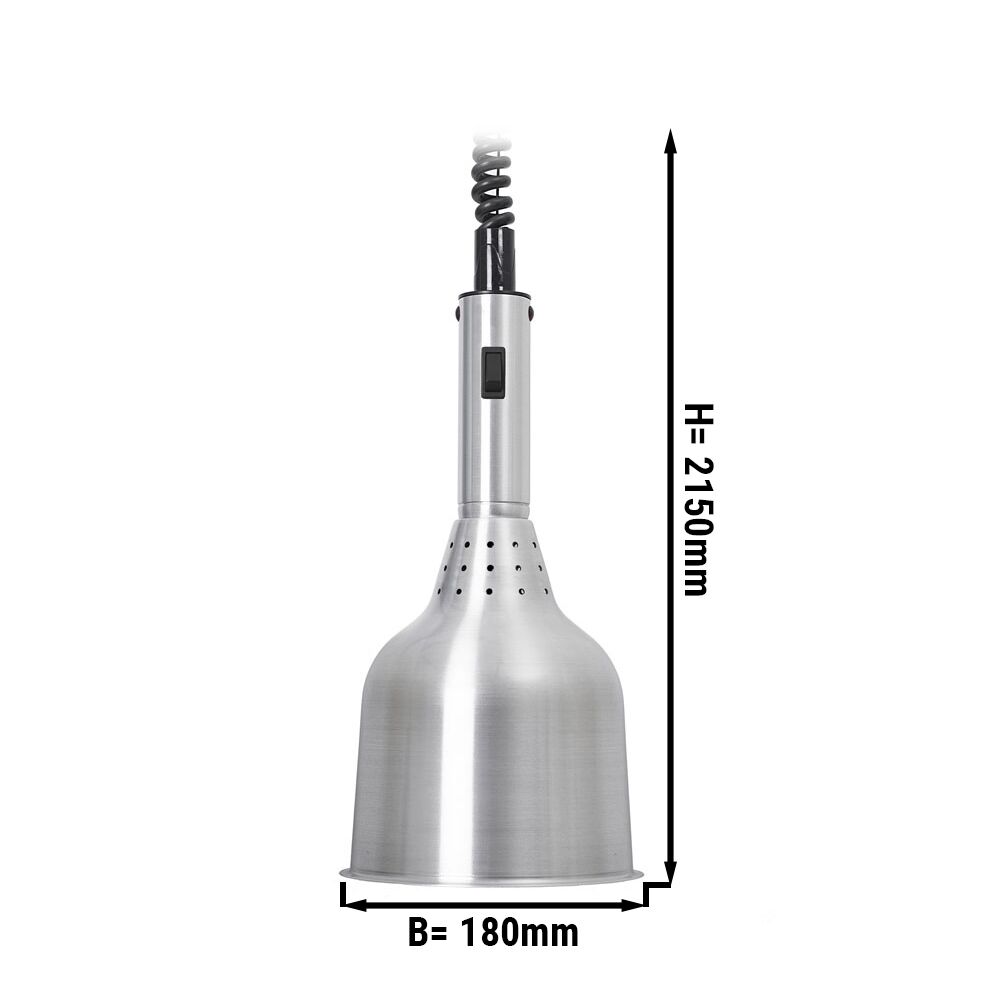 Lampe chauffante infrarouge – 250 watts – Ø 180 mm – Aluminium