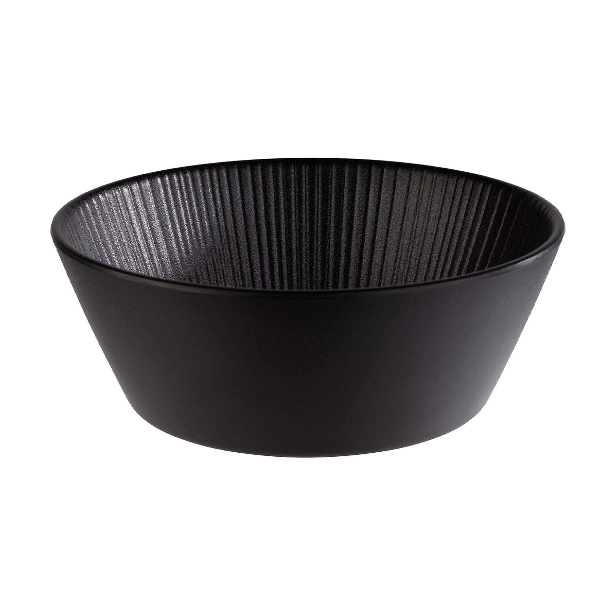 (6 pcs) Coupe - NERO - Mélamine - 1,2L - carré - 205x205mm - Profondeur : 75mm - Noir