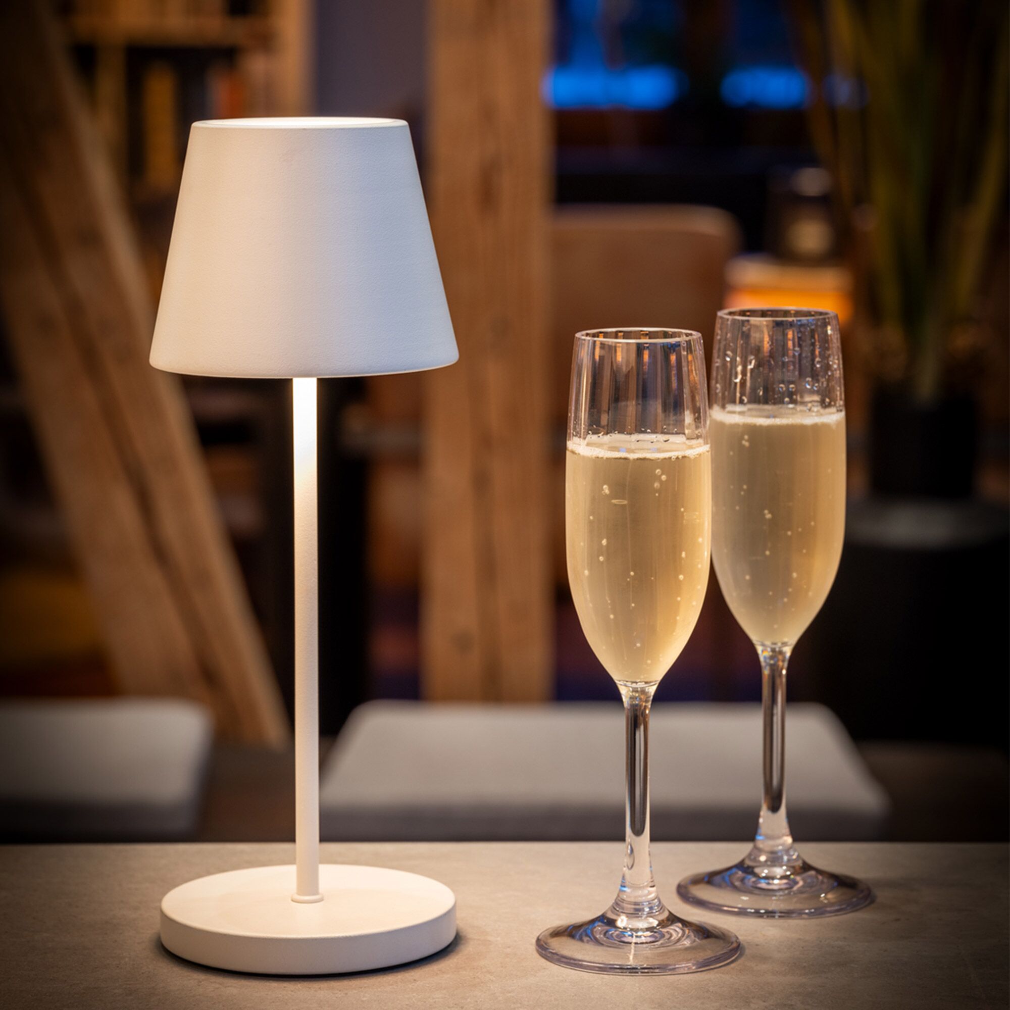 (4 pièces) Lampe de table – MERLE – dimmable en 3 niveaux – Ø 110 mm – Whisper White