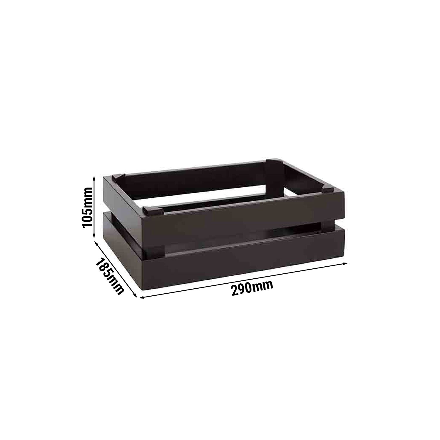 Caisse pour buffet - SUPERBOX - Bois - Noir - Hauteur:105mm