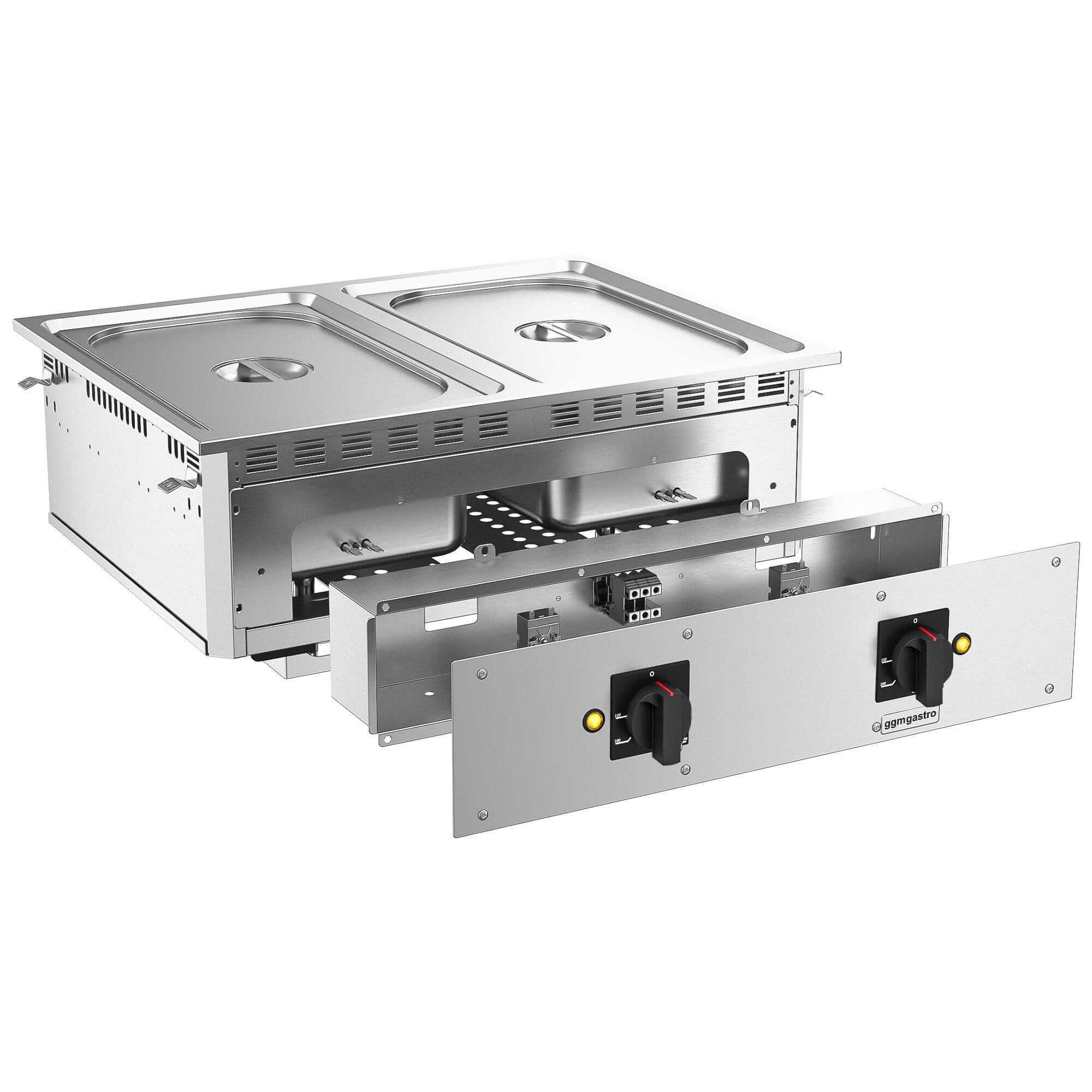 Bain-marie électrique encastrable - 3 kW - 2x GN 1/1