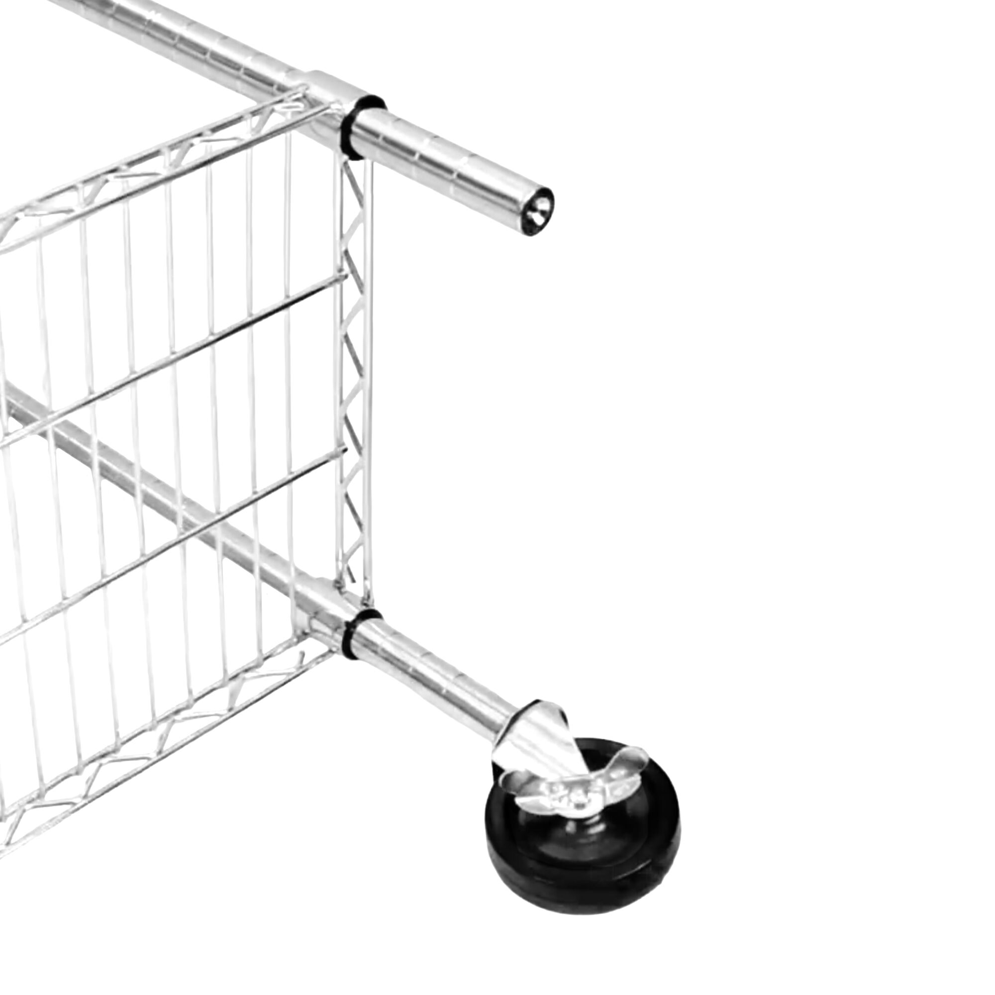 Lagerhylla i stål – kromad - 1200x450 mm - Djup: 450 mm - 5 hyllplan (justerbara) - kromad - Lastkapacitet: 180 kg