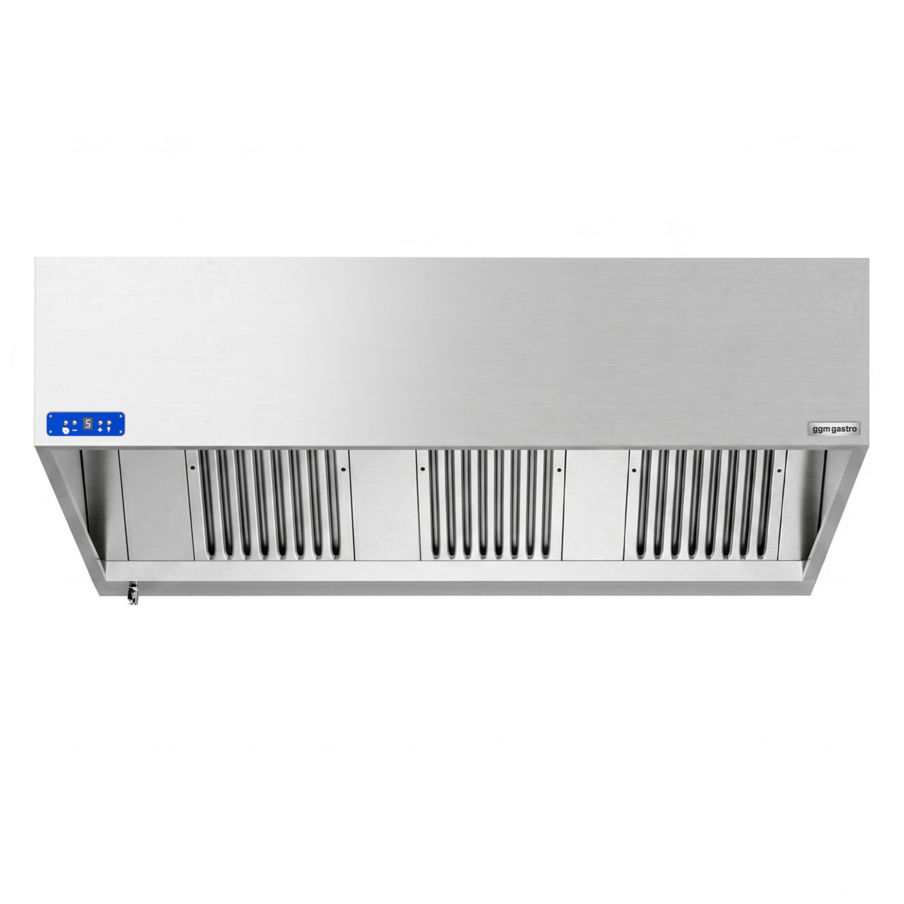 Commercial Wall-Mounted Extractor Hood with Motor – 1800mm – wwith Speed Controller, Baffle Filters & Lighting